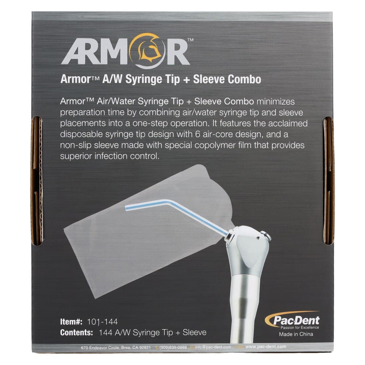 Armor Air/Water Syringe Tip & Sleeve Combo, 144/Box, #101-144 thumbnail 7