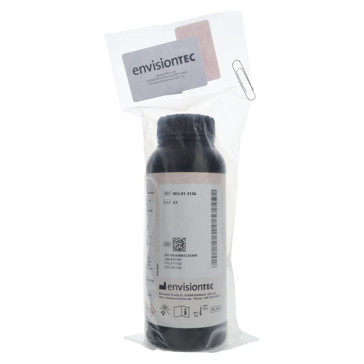 Flexcera™ Smile A3 E1 3D Printer Resin, 1kg Bottle thumbnail 3