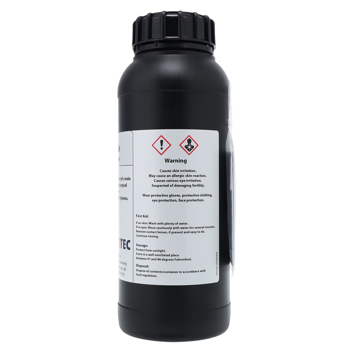 E-Guide 2.0 3D Print Resin, Transparent, 1 kg Bottle thumbnail 2