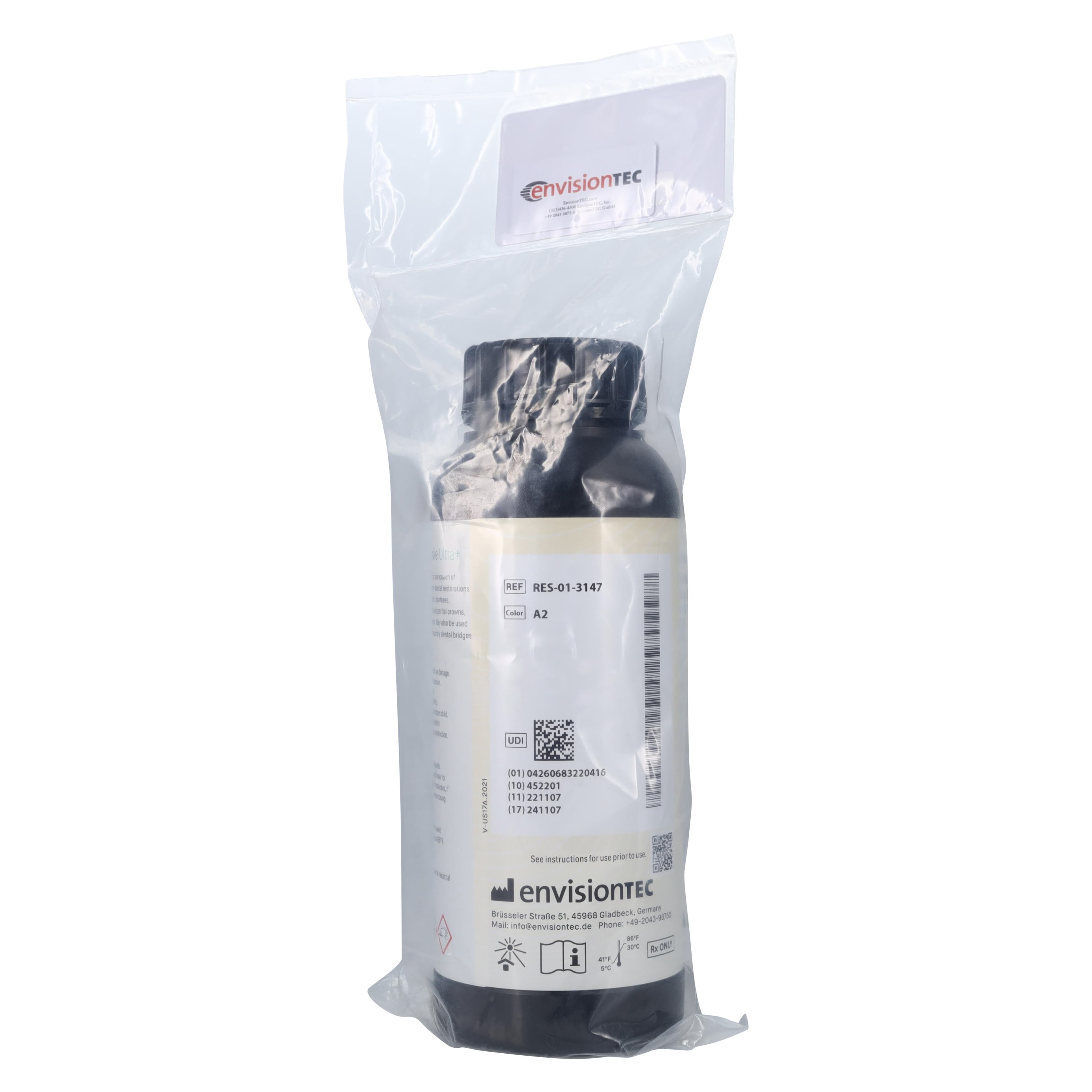Flexcera™ Smile Ultra + A2 Hybrid Nanoceramic 3D Printer Resin, 1 kg Bottle thumbnail 3