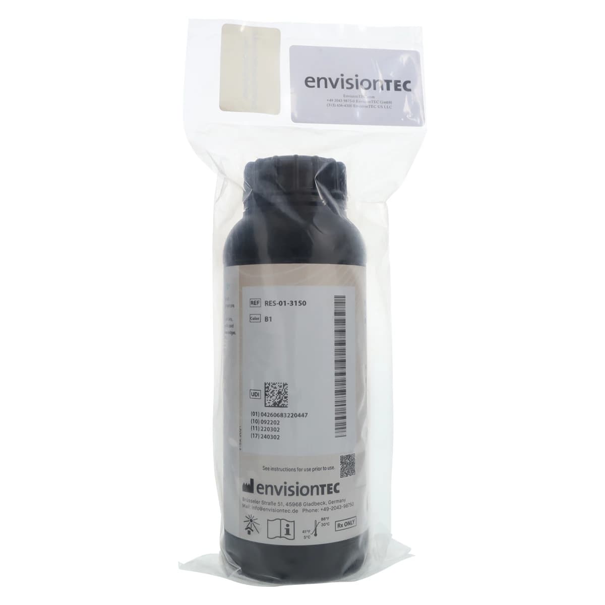 Flexcera™ Smile Ultra + B1 Hybrid Nanoceramic 3D Printer Resin, 1 kg Bottle thumbnail 3