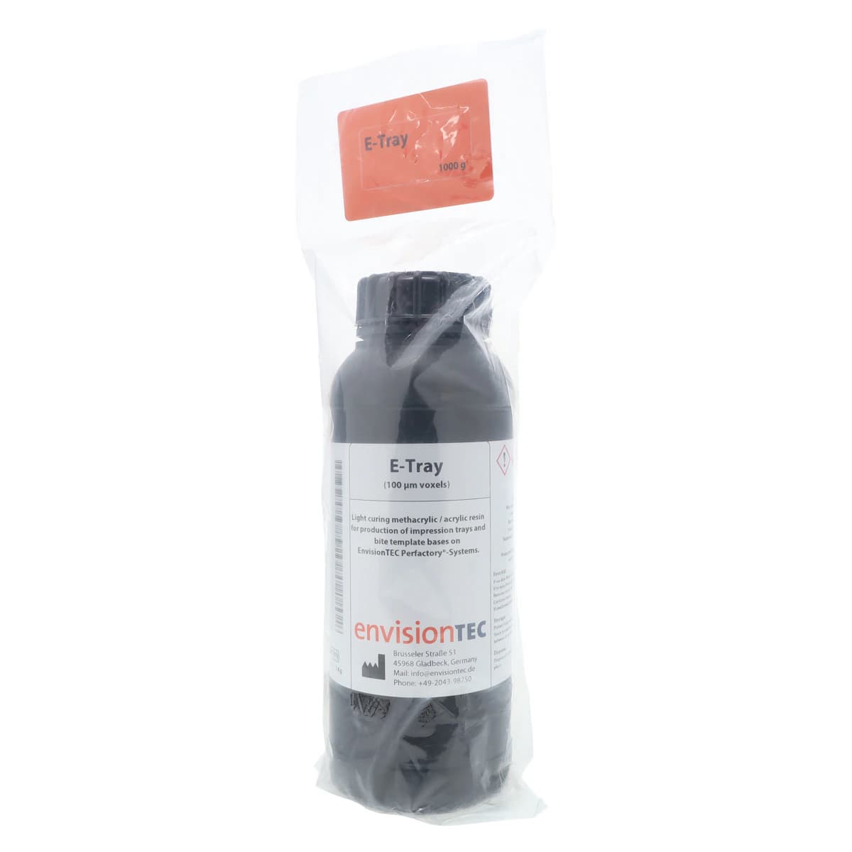 E-TRAY 3D Print Resin Tray, Transparent, 1 Kg Bottle - E-TRAY - Image 1