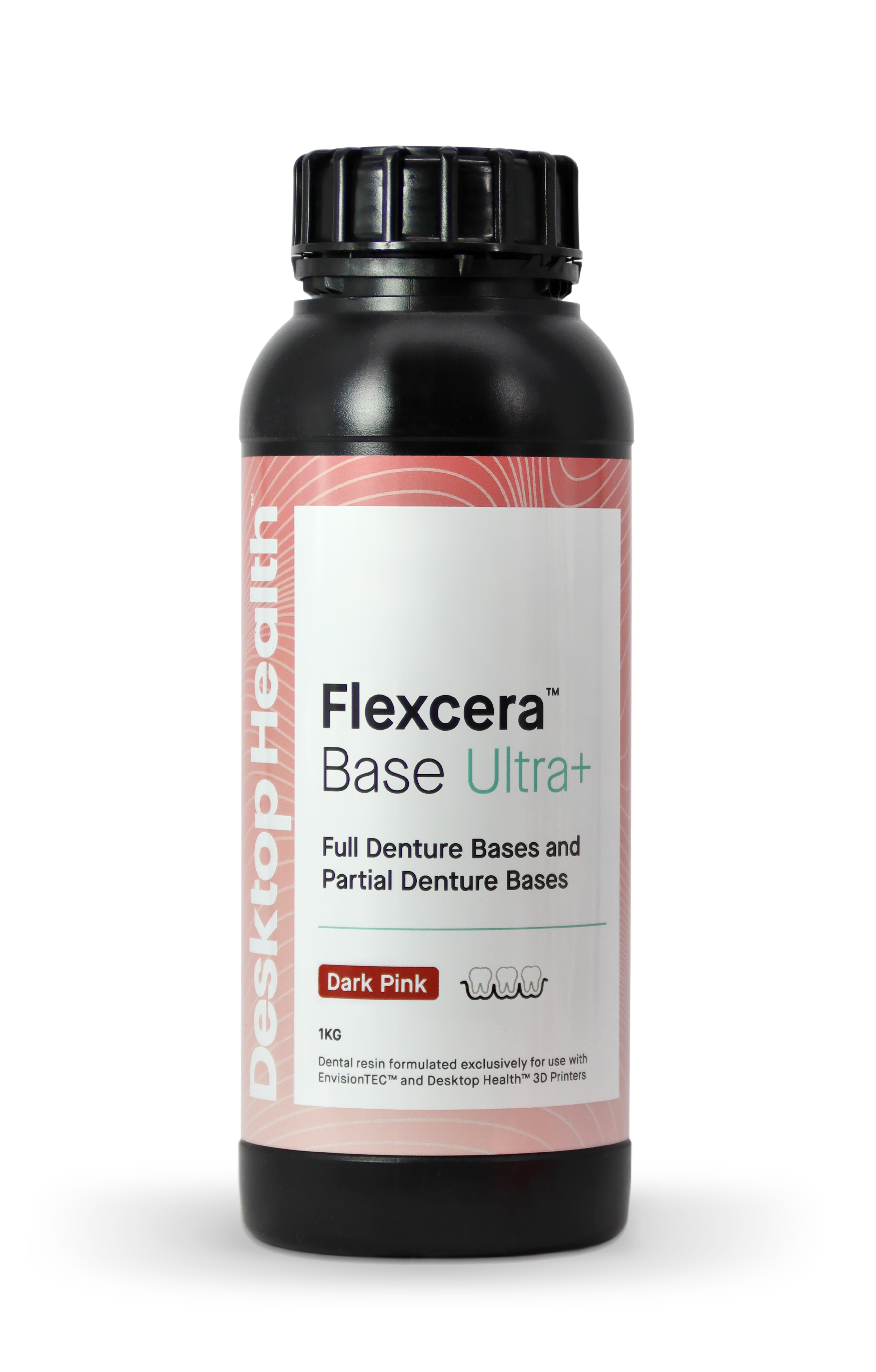 Flexcera Base Ultra+ Pink 3D Print Resin, 1 Kg Bottle thumbnail 4