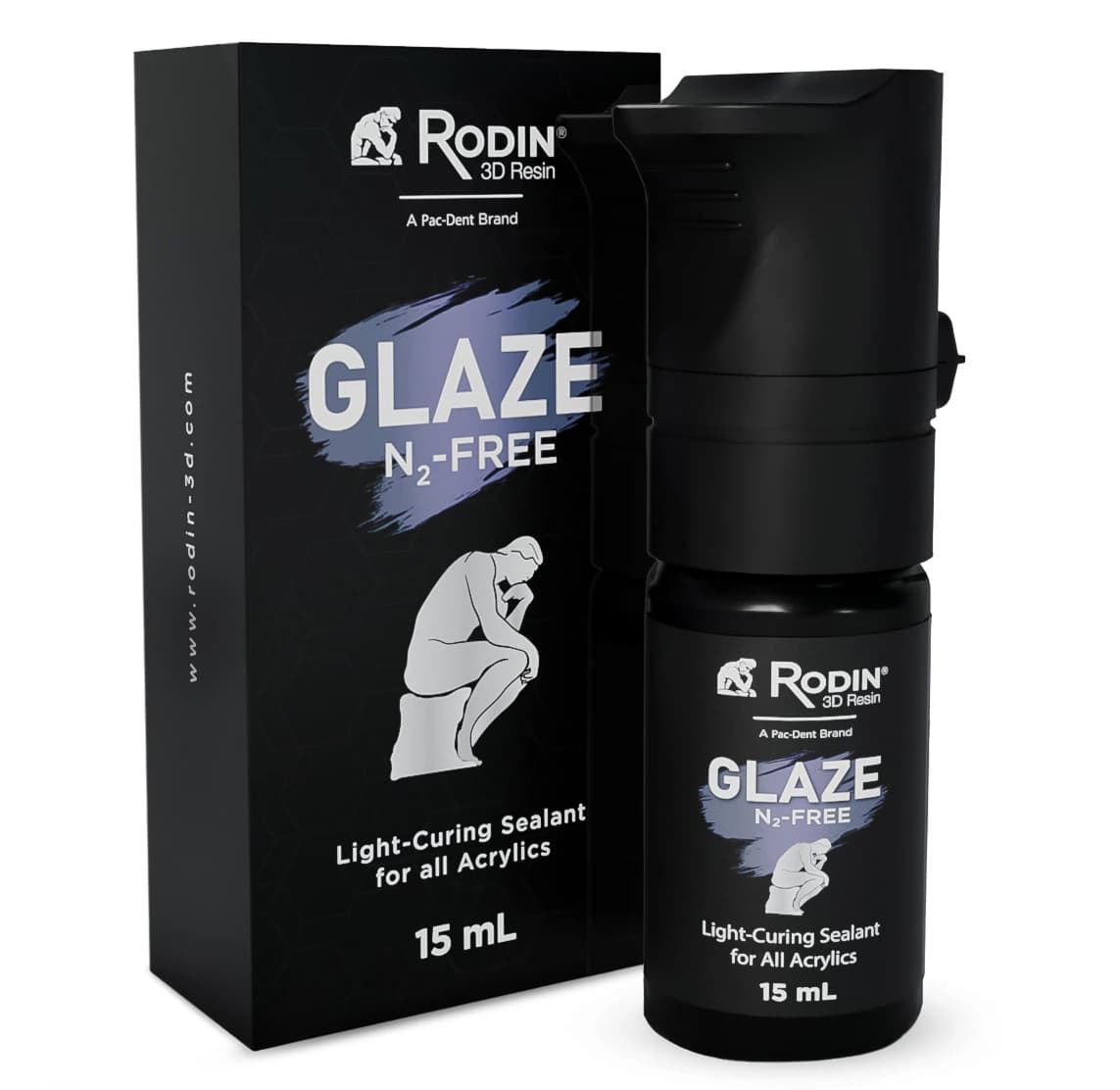Rodin® Glaze N2-Free Light-Curable Glaze, 15mL Bottle, 1/Pk, 24015 - Rodin® Glaze N2-Free 15mL Bottle Each - Image 1