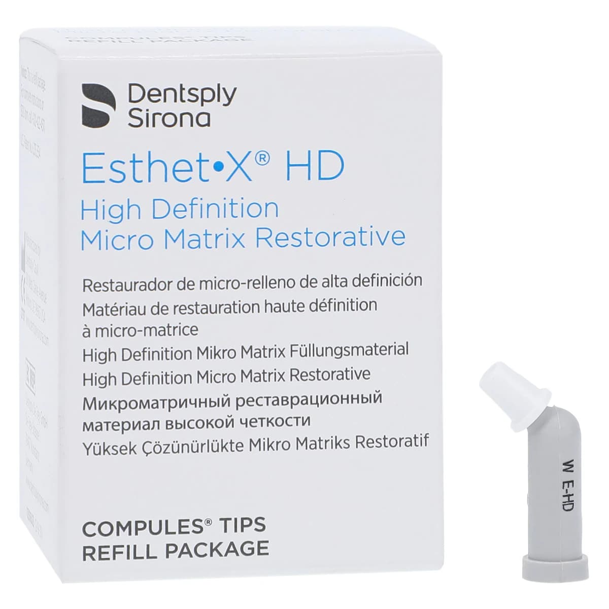 Esthet-X HD Micro Matrix Restorative Material, Compule Tip Refills, 0.25 g, White (W), Regular Body, 20/Pk, 630615 - Esthet-X HD Micro Matrix Restorative Material, Compule Tip Refills, 0.25 g, White, 20/Pk - Image 1