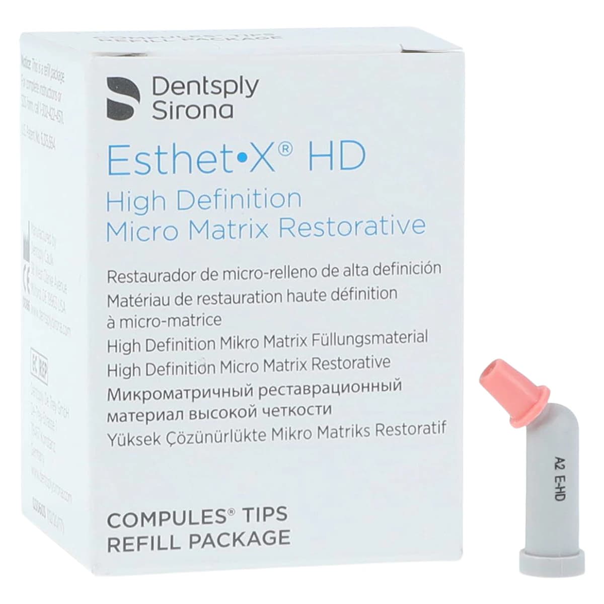 Esthet-X HD Micro Matrix Restorative Material, Compule Tip Refills, 0.25 g, A2, Regular Body, 20/Pk, 630618 - Esthet-X HD Micro Matrix Restorative Material, Compule Tip Refills, 0.25 g, A2, 20/Pk, 630618 - Image 1