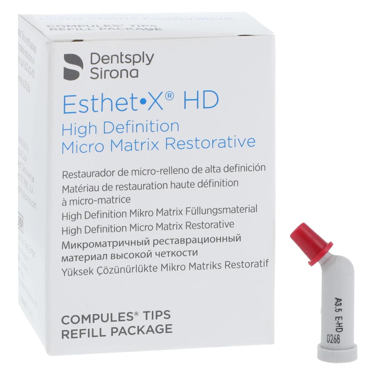 Esthet-X HD Micro Matrix Restorative Material, Compule Tip Refills, 0.25 g, A3.5, 20/Pk, 630620 - Esthet-X HD Micro Matrix Restorative Material, Compule Tip Refills, 0.25 g, A3.5, 20/Pk, 630620 - Image 1