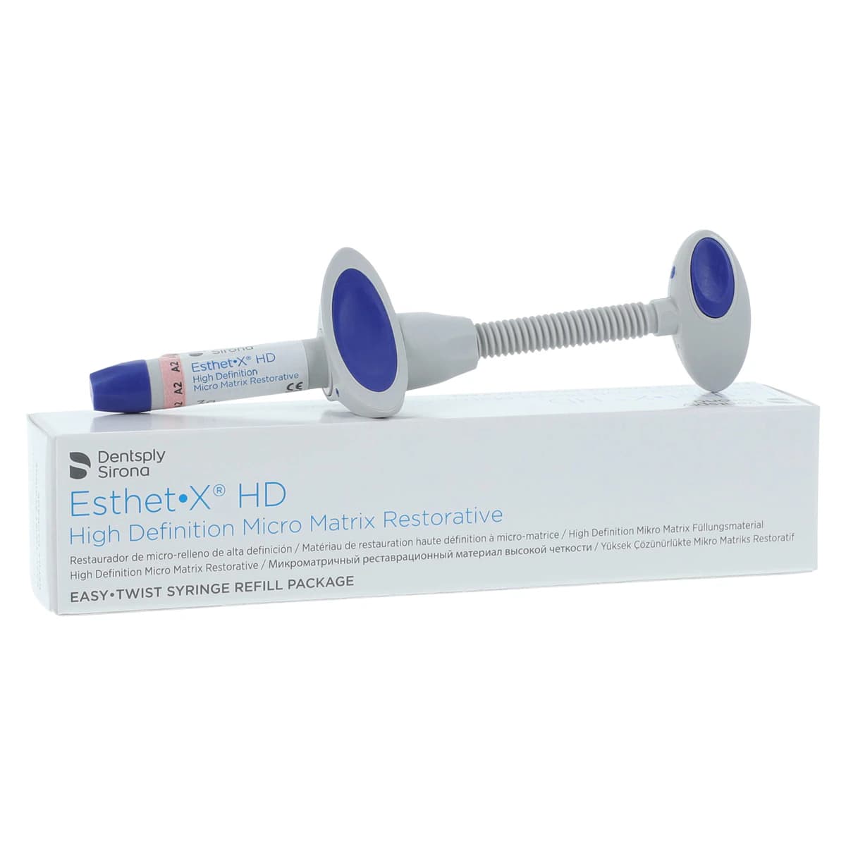 Esthet-X HD High Definition Micro Matrix Restorative, Easy-Twist Syringe Refill, Regular Body, Shade A2, 3g, 630658 - Esthet-X HD Easy-Twist Syringe - Image 1