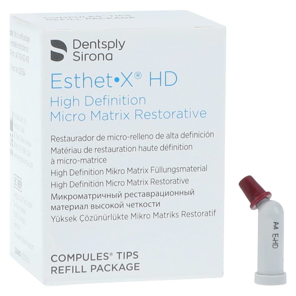 Esthet-X HD Micro Matrix Restorative Material, Compule Tip Refills, 0.25 g, A4 Body, 10/Pk, 630621 thumbnail 2