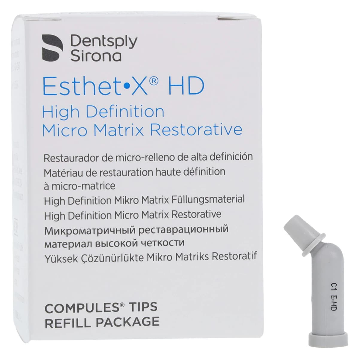 Esthet-X HD Micro Matrix Restorative Material, Compule Tip Refills, 0.25 g, Shade C1, Regular Body, 10/Pk, 630626 - Esthet-X HD Micro Matrix Restorative Material, Compule Tip Refills, 0.25 g, C1, 10/Pk, 630626 - Image 1