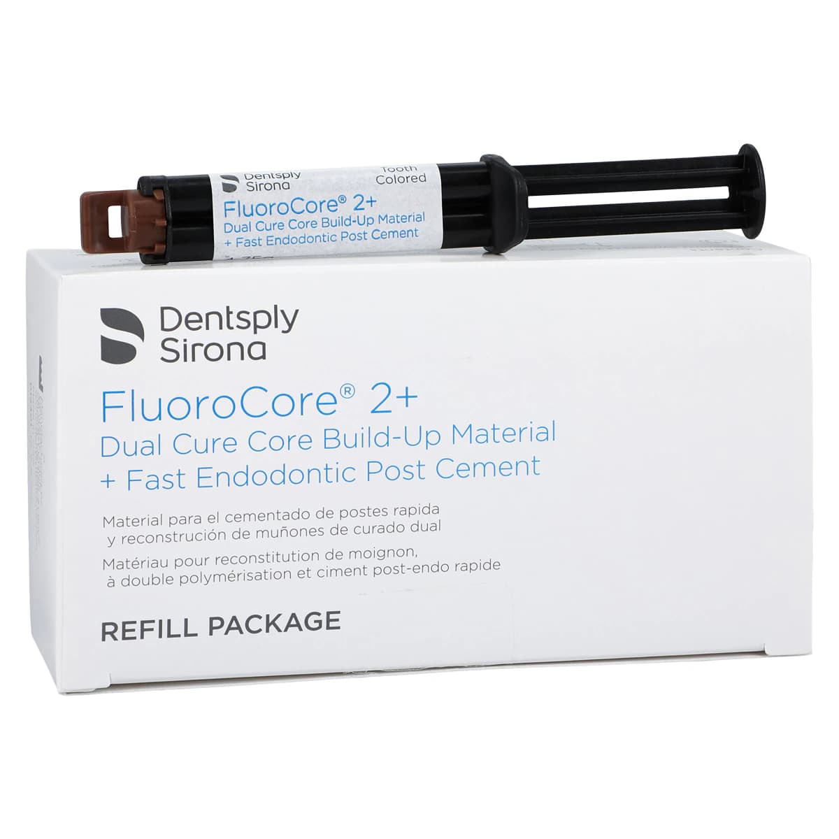 FluoroCore 2+ Core Build-Up Material, Dual-Cure, Regular Set, Syringe Refill, 4.75 g, Tooth Color, 4/Pk, 612401 thumbnail 2