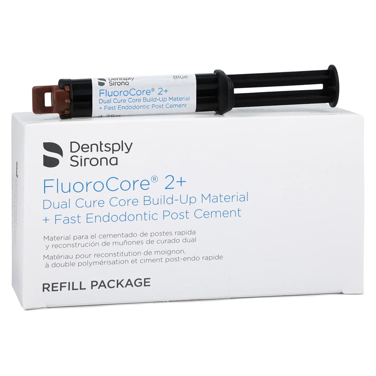 FluoroCore 2+ Core Build-Up Material, Dual-Cure, Regular Set, Syringe Refill, 4.75 g, Blue, 4/Pk, 612402 thumbnail 2