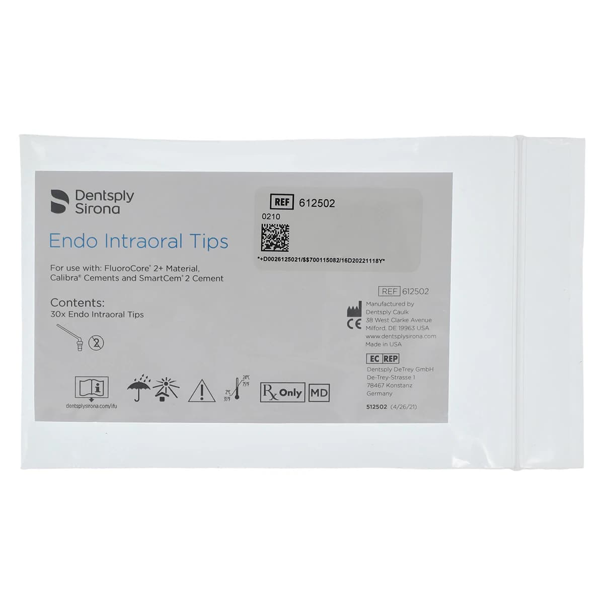 FluoroCore 2+ Endo Intraoral Tips, Refill, 30/Pkg, 612502 - Endo Intraoral Tips, 30/Pkg, 612502 - Image 1