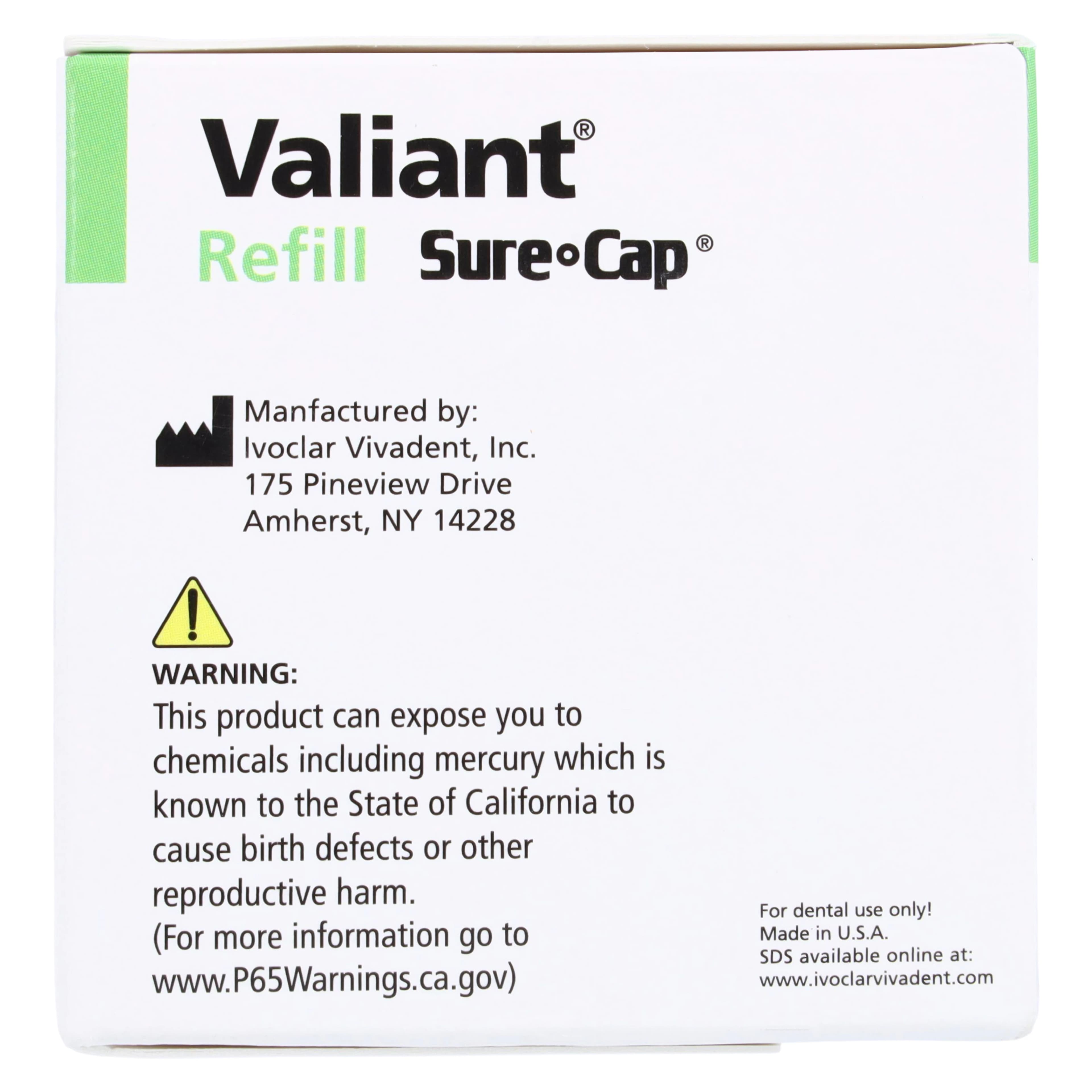 Valiant Sure Cap Amalgam Alloy Capsules, #2 Spill, 600 mg, Regular Set (Beige), 50/Box, NA6050220 thumbnail 4