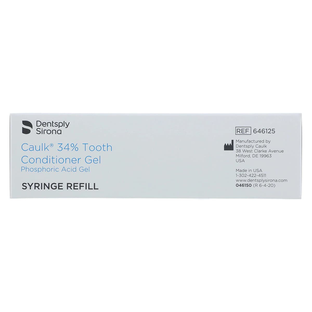 Caulk 34% Tooth Conditioner Gel, Phosphoric Acid Etching Gel, 3 ml Syringe Kit, Blue, 2/Pk, 646125 thumbnail 7