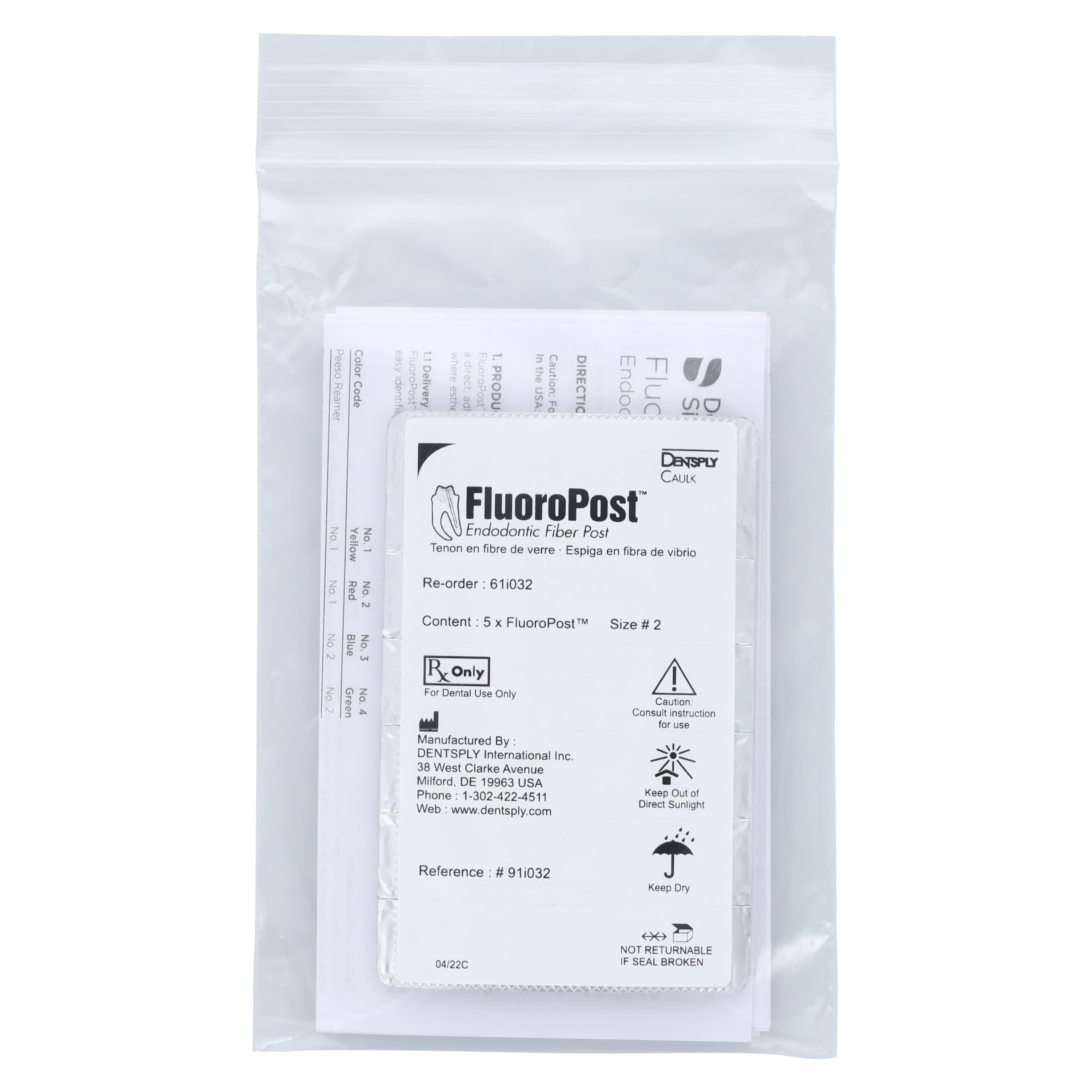 FluoroPost Endodontic Fiber Post #2 Red Refill, 5/Pk, 61I032 thumbnail 5
