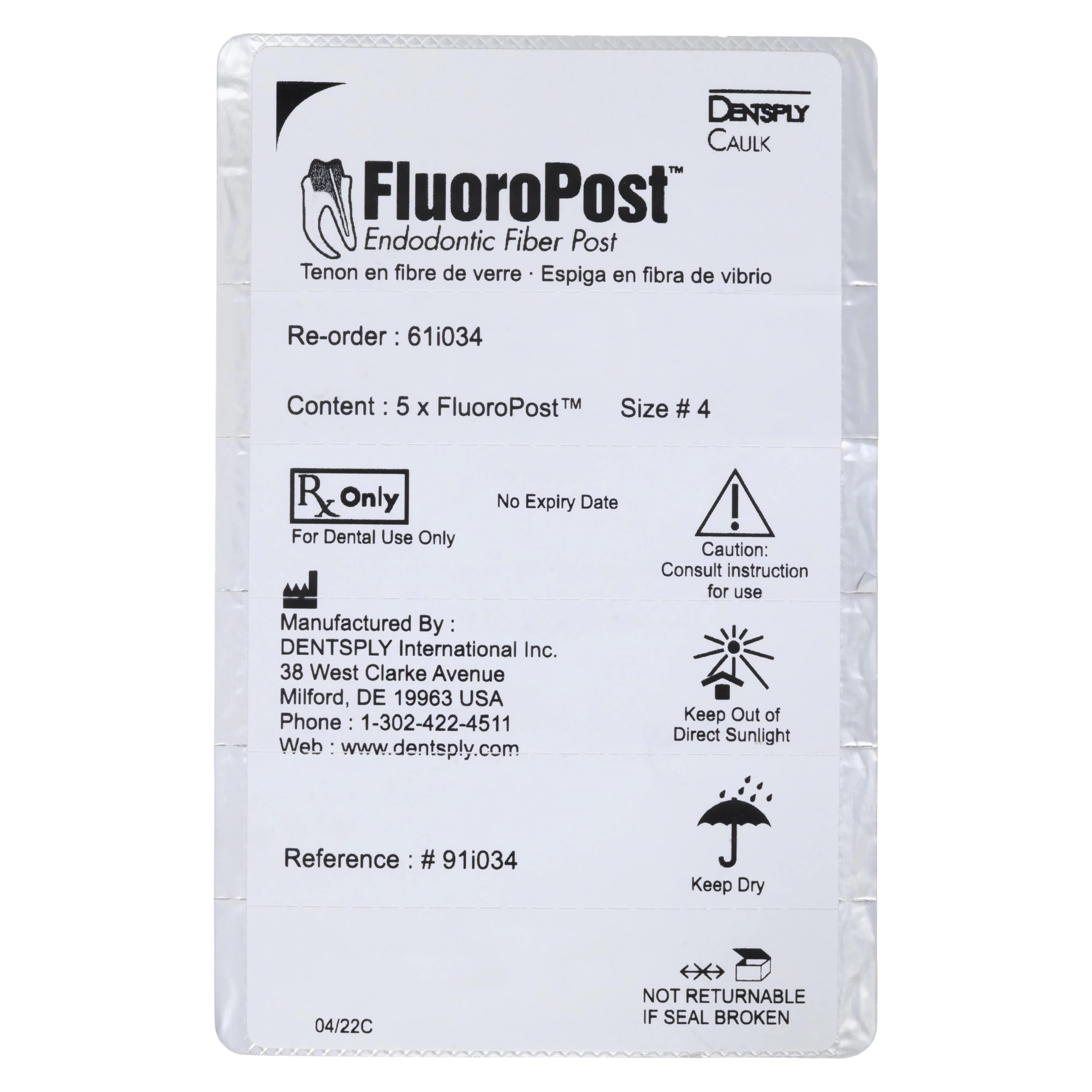FluoroPost™ Endodontic Fiber Post #4 Green Refill Pack of 5 (61I034) thumbnail 3