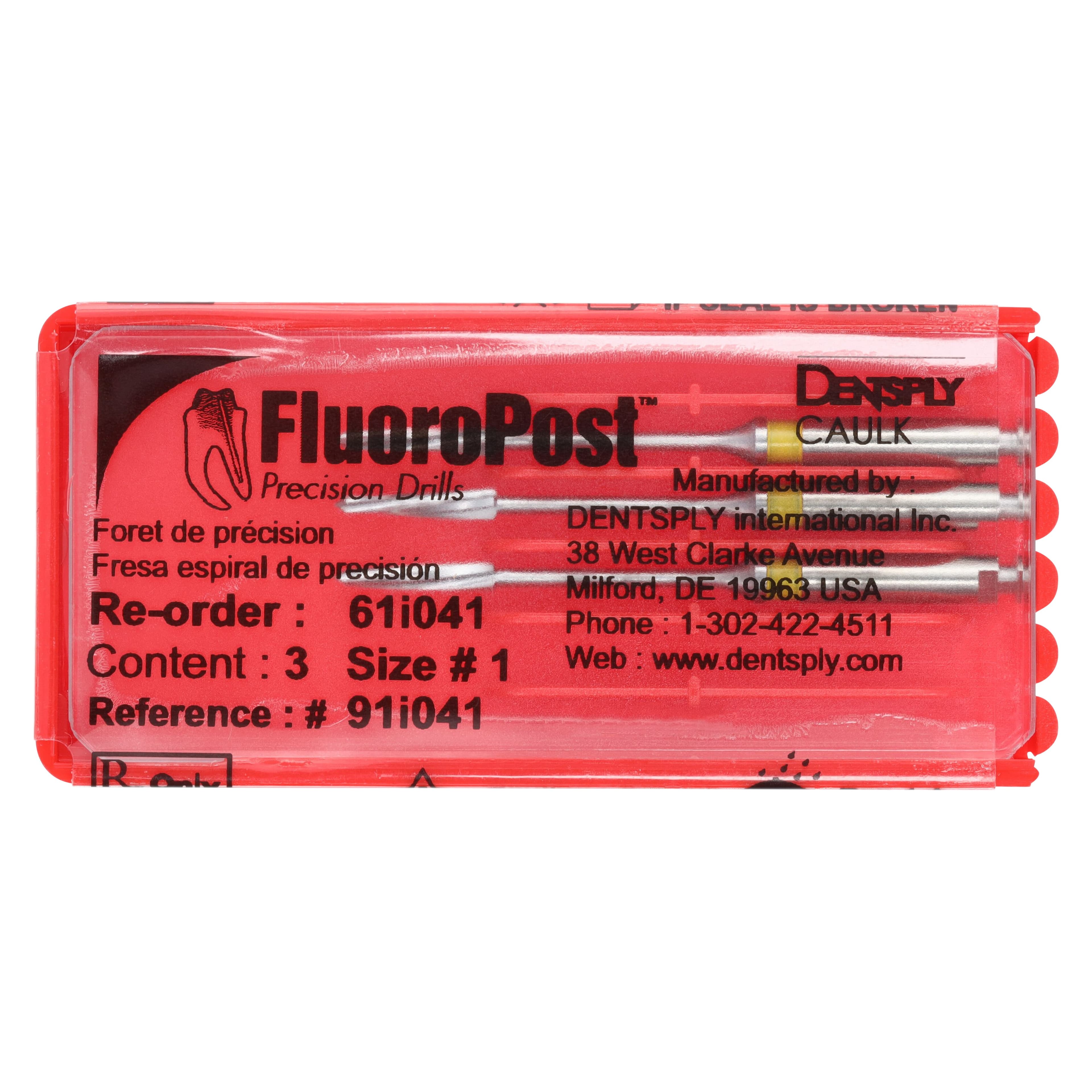 FluoroPost Precision Drill Refill, Size 1, Yellow, 3/Pkg, 61I041 thumbnail 2