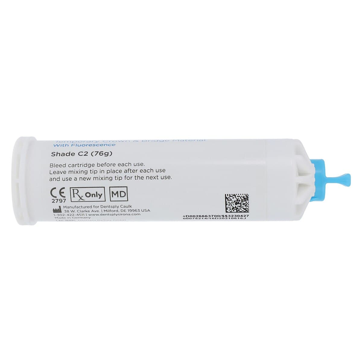 Integrity Temporary Crown and Bridge Material, Shade C2, 76g Cartridge Refill with 20 Mixing Tips, 666370 thumbnail 4