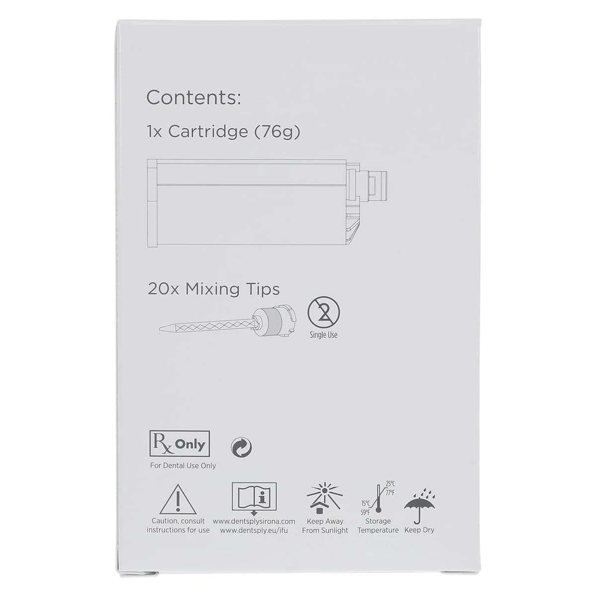 Integrity Temporary Crown and Bridge Material, Shade C2, 76g Cartridge Refill with 20 Mixing Tips, 666370 thumbnail 8
