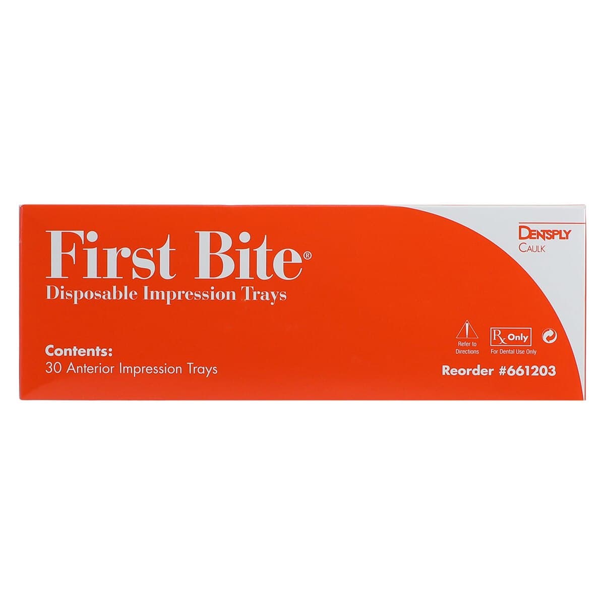 First Bite Disposable Double-Arch Impression Trays, Anterior, Rigid Polystyrene with Gauze Webbing, 30/Box, 661203 thumbnail 4