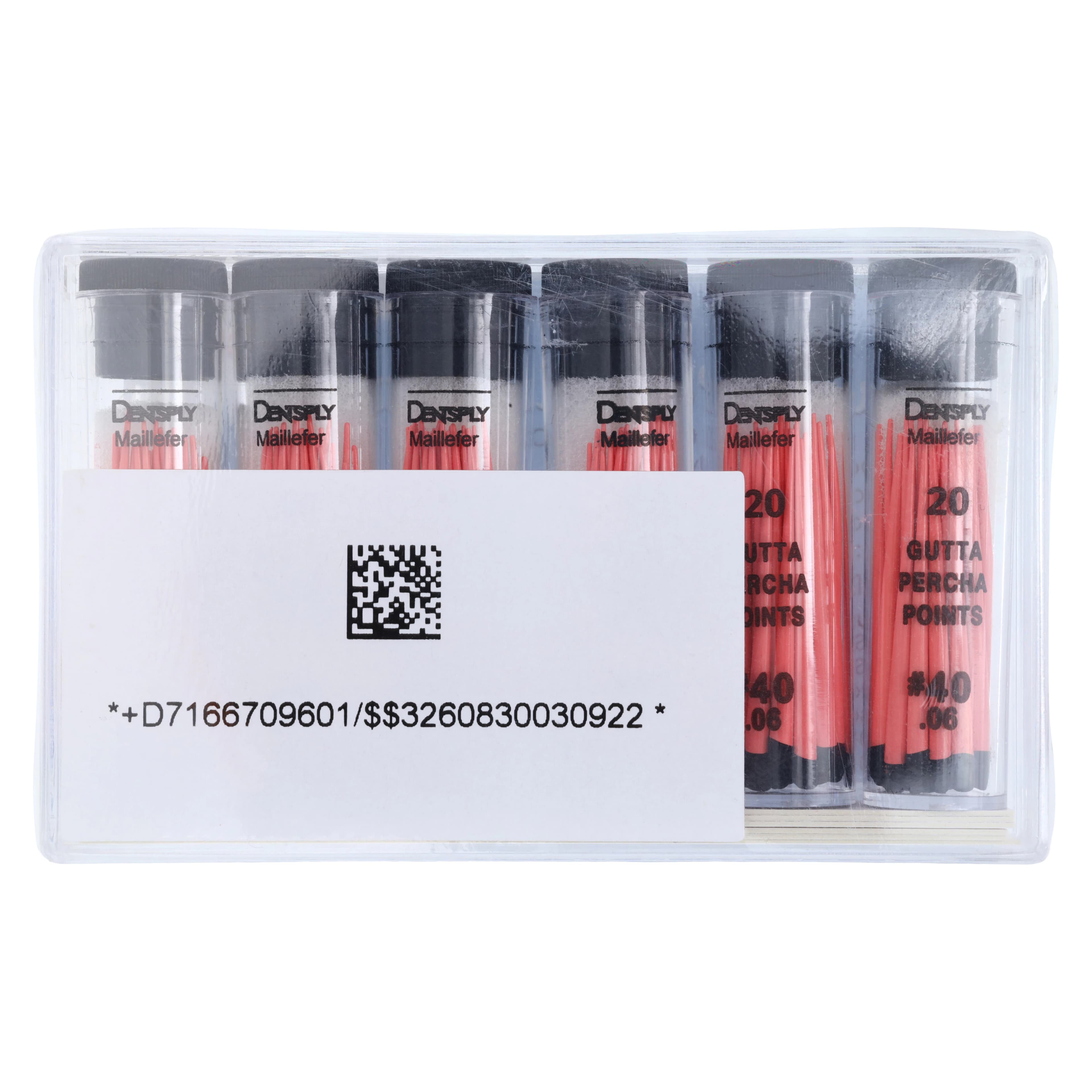 Dentsply Maillefer Gutta Percha Points, .06 Taper, Size #40, Black, 120/Box (6 Vials of 20) thumbnail 2
