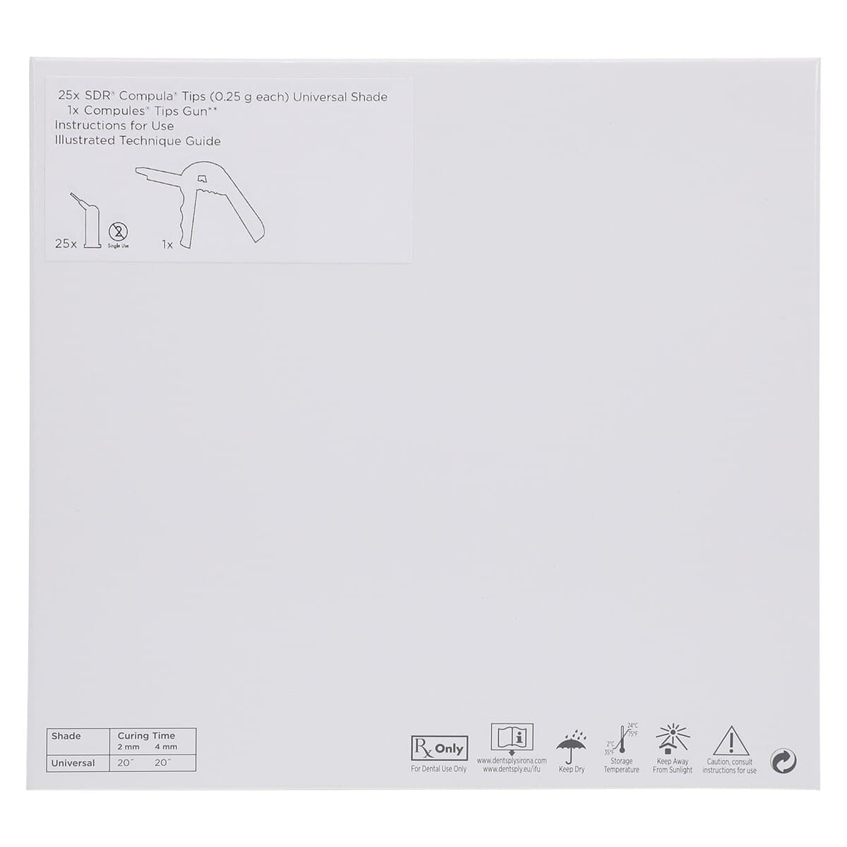 SureFil SDR Flow+ Bulk Fill Flowable Composite Intro Kit, Universal Shade, 25 x 0.25 g Compula Tips with Gun, 61C100 thumbnail 9
