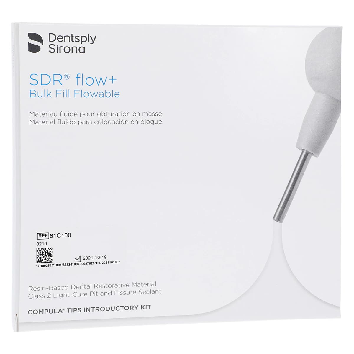 SureFil SDR Flow+ Bulk Fill Flowable Composite Intro Kit, Universal Shade, 25 x 0.25 g Compula Tips with Gun, 61C100 thumbnail 2