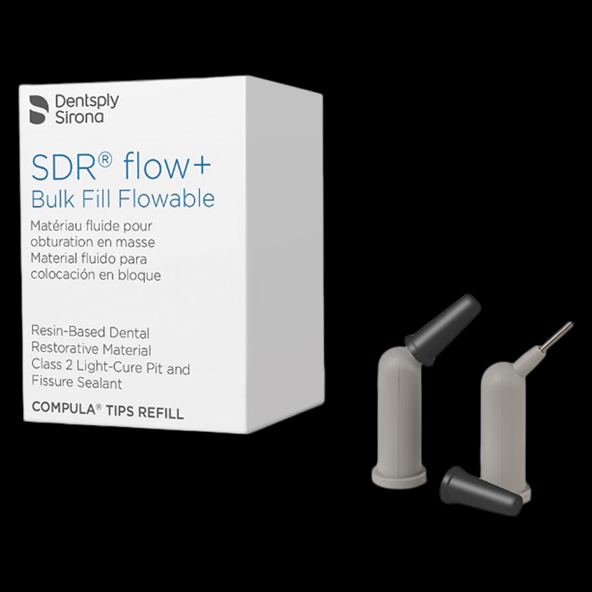 SureFil SDR Flow+ Bulk Fill Flowable Composite, Compula Tips Refill, Shade A2, 0.25 g, 15/Pk, 61C107 - SureFil SDR Flow+ Compula Tips Refill - Image 1