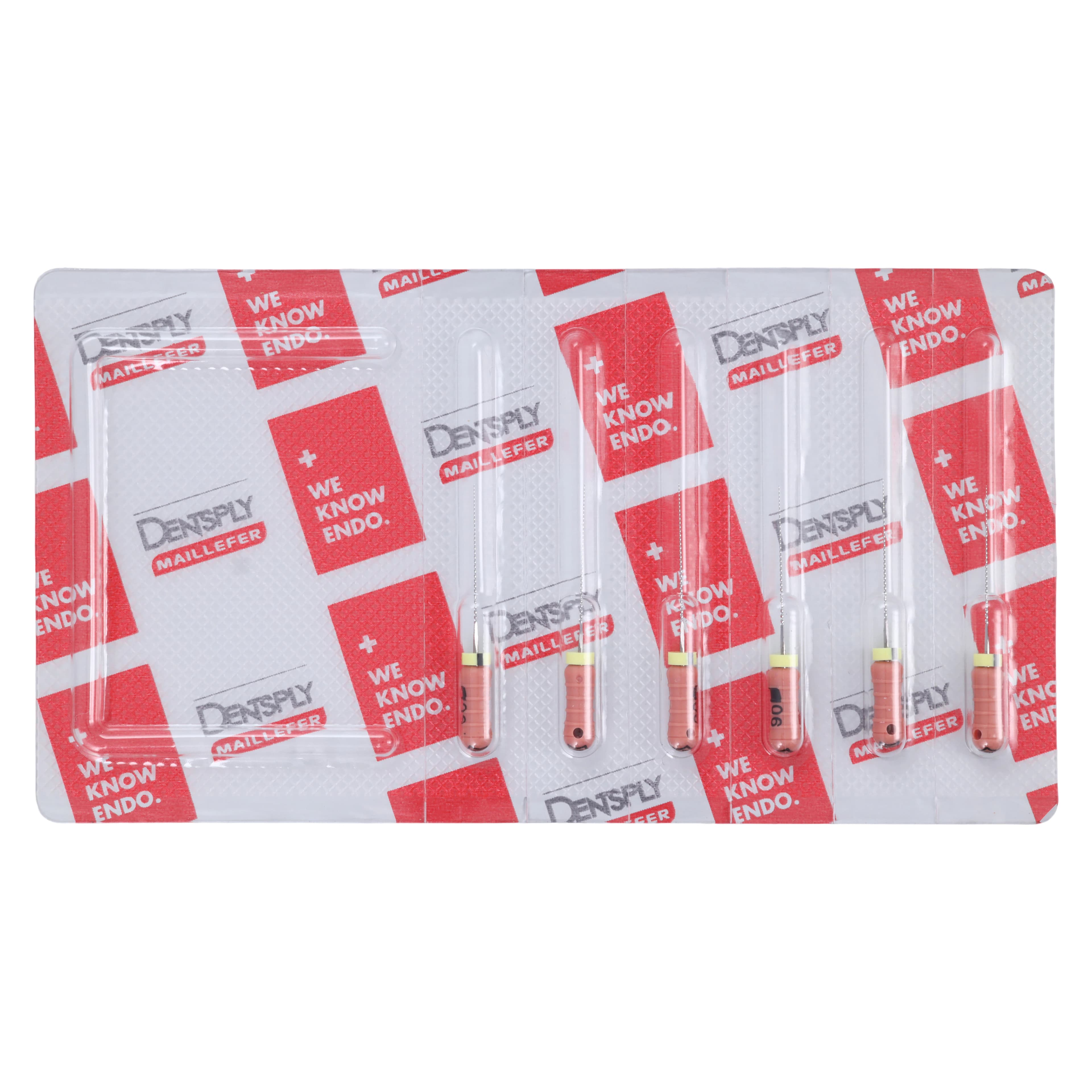 Dentsply Maillefer READYSTEEL K-File, Size #06, 21mm, Sterile, Stainless Steel, 6/Pack, 6840621 - #06 Pink READYSTEEL K-File 21mm Pack of 6 - Image 1