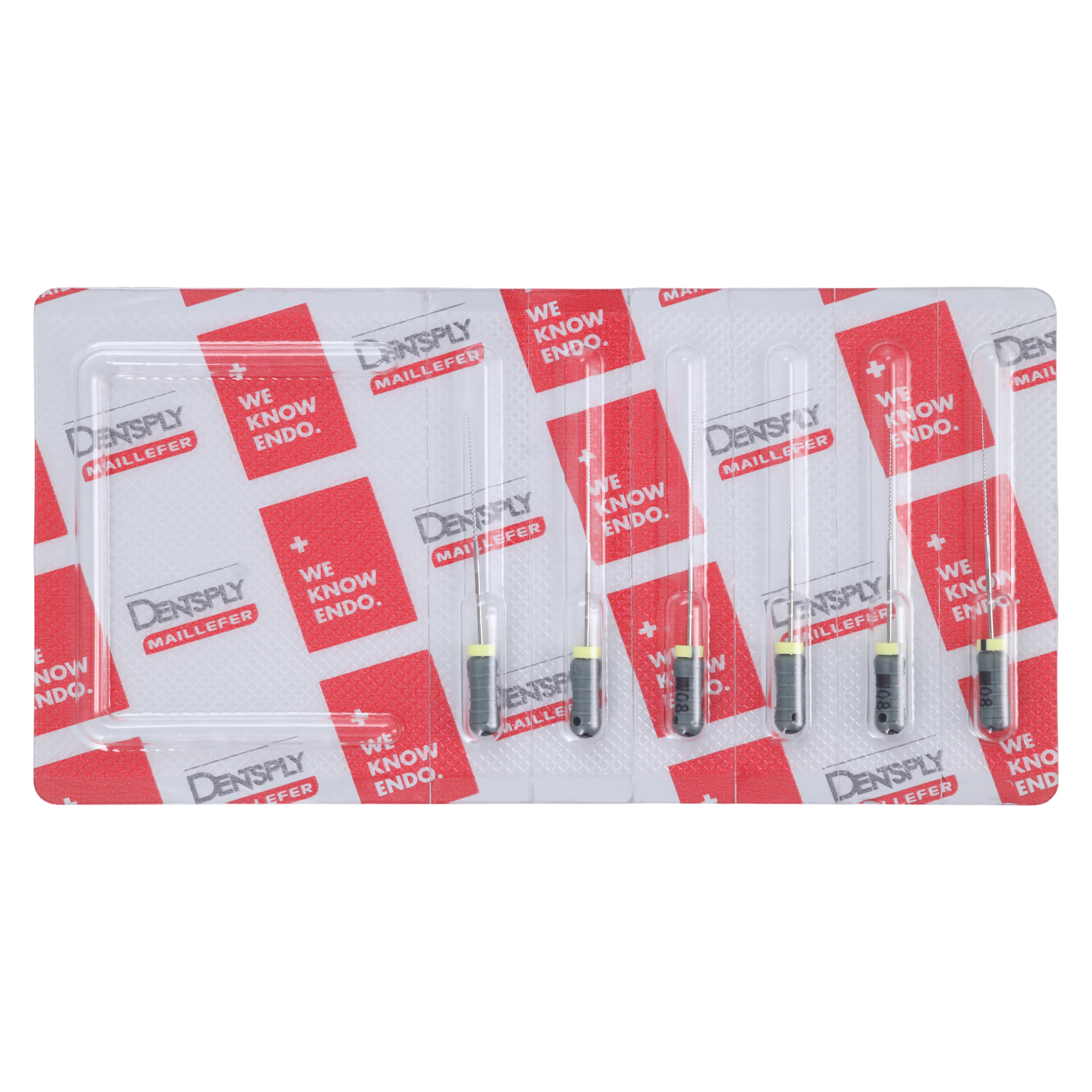 Dentsply Maillefer READYSTEEL K-File, Size #08, 31 mm, Gray, Sterile, 6/Pack, 6840831 - #08 Gray READYSTEEL K-File 31mm Pack of 6 - Image 1