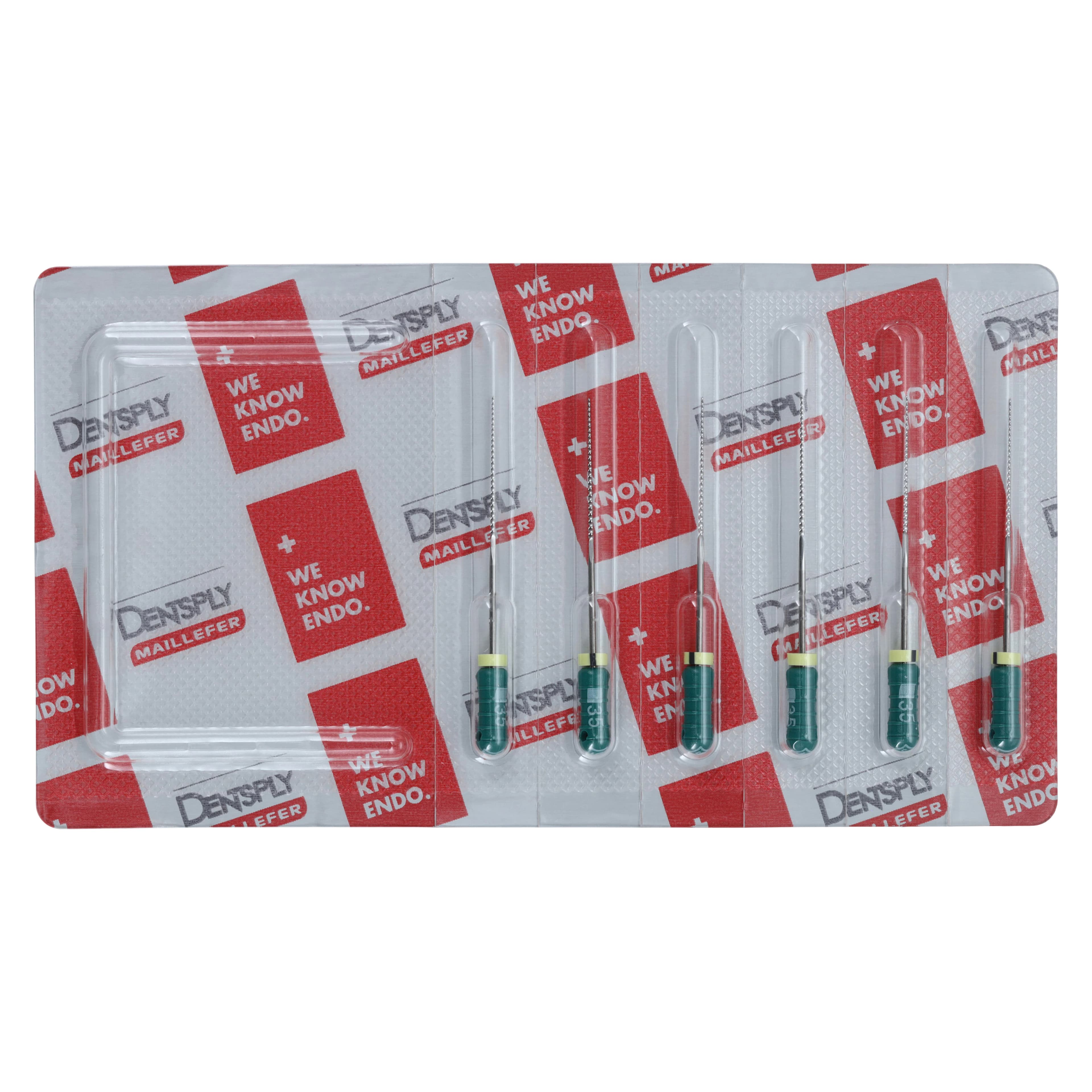 Dentsply Maillefer READYSTEEL K-File, #35 (Green), 31mm, Sterile, 6/Pack, 6843531 - #35 Green READYSTEEL K-File 31mm Pack of 6 - Image 1