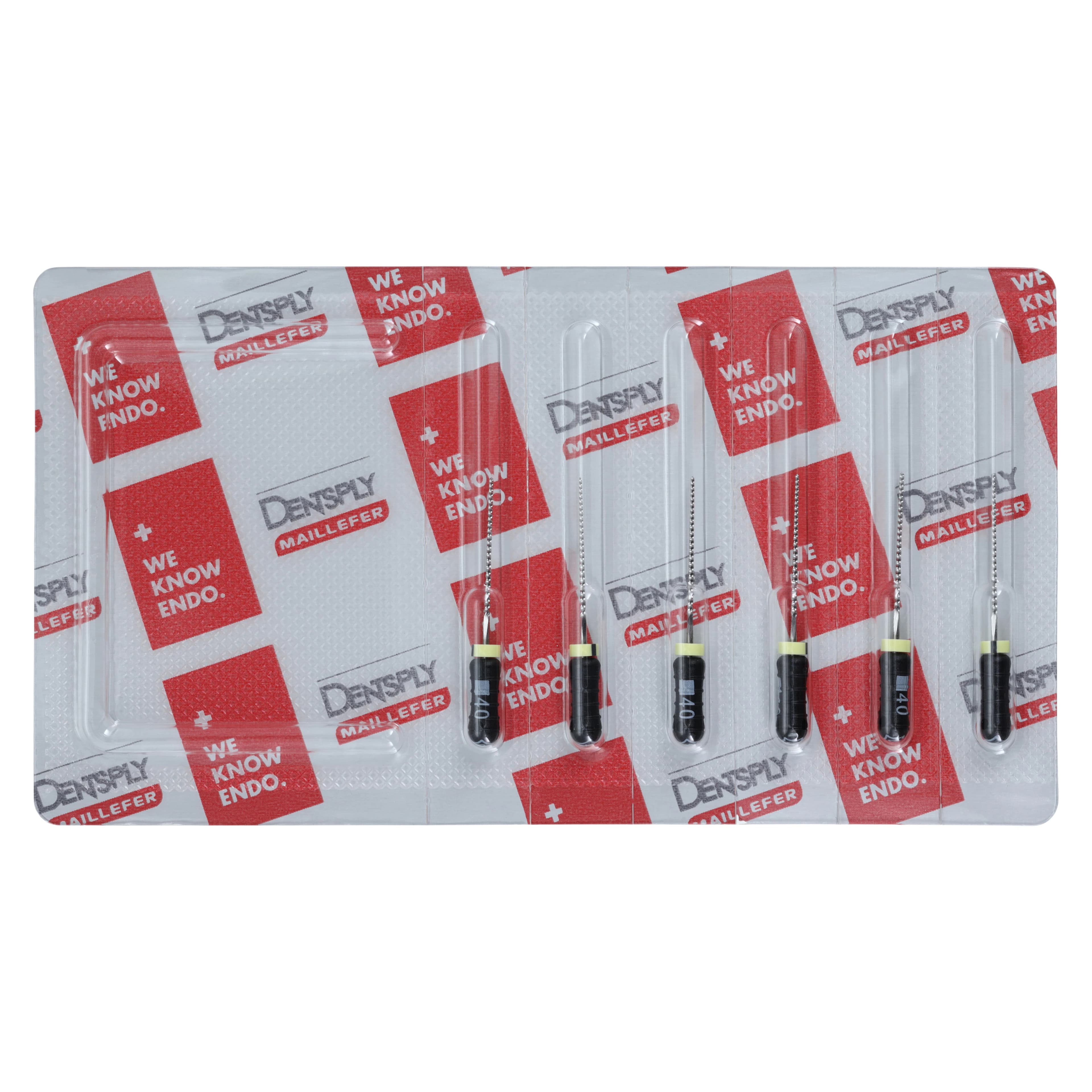 Dentsply Maillefer READYSTEEL K-File, #40 (Black), 21mm, Sterile, Stainless Steel, 6/Pack, 6844021 - #40 Black READYSTEEL K-File 21mm Pack of 6 - Image 1