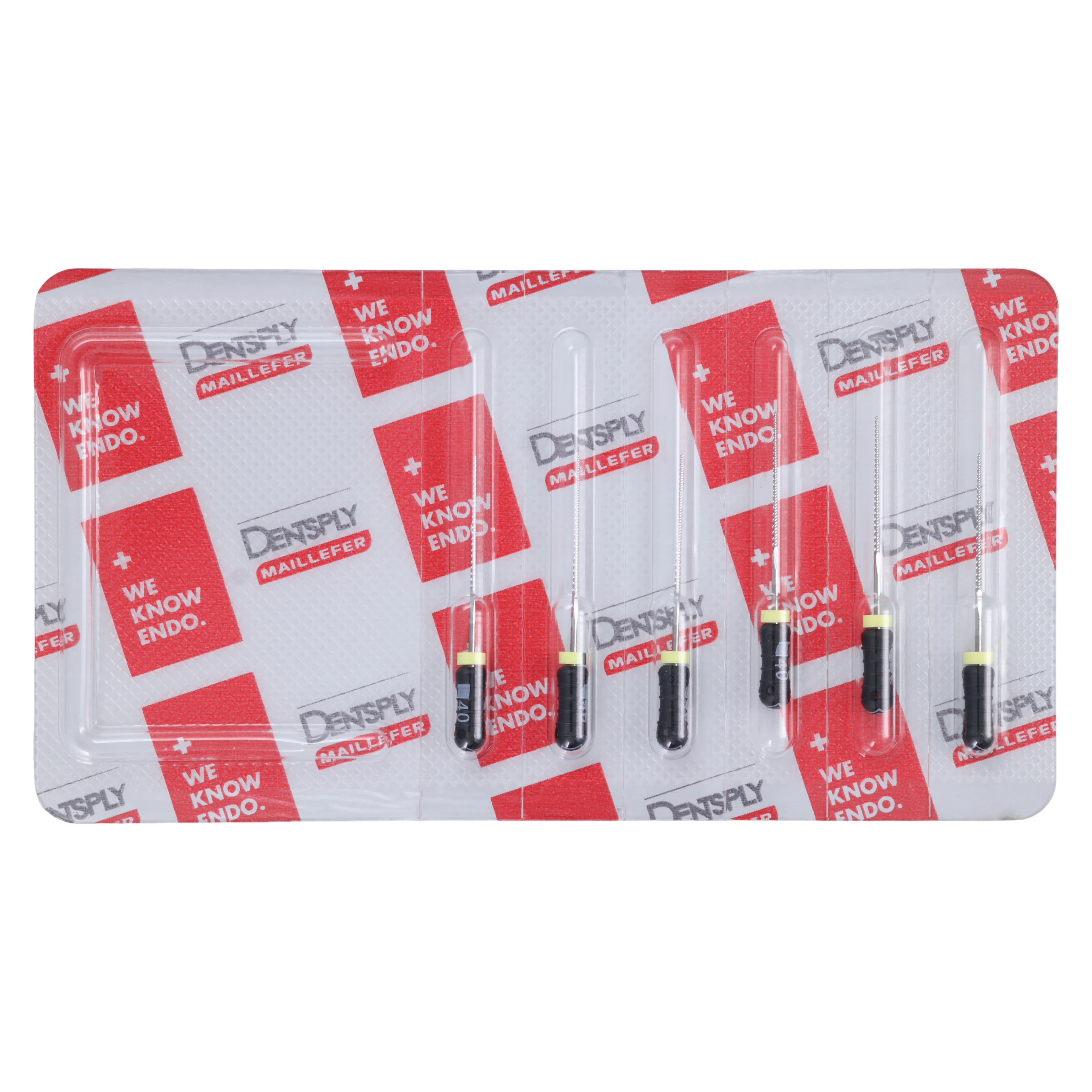 Dentsply Maillefer READYSTEEL K-File, Size #40, 25 mm, Black, Sterile, 6/Pack, 6844025 - #40 Black READYSTEEL K-File 25mm Pack of 6 - Image 1