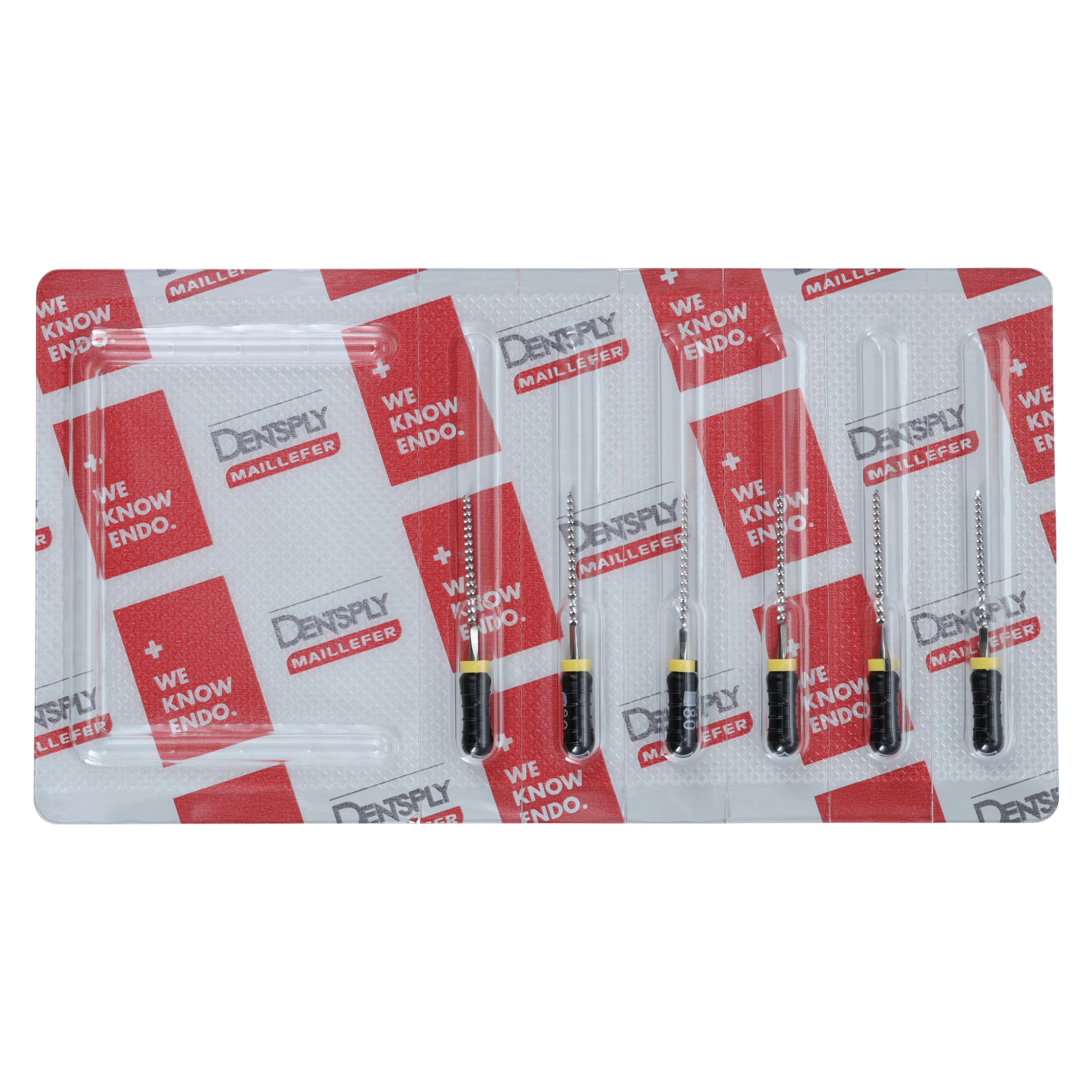 Dentsply Maillefer READYSTEEL K-File, #80, 21mm, Black, Sterile, 6/Pack, 6848021 - #80 Black READYSTEEL K-File 21mm Pack of 6 - Image 1