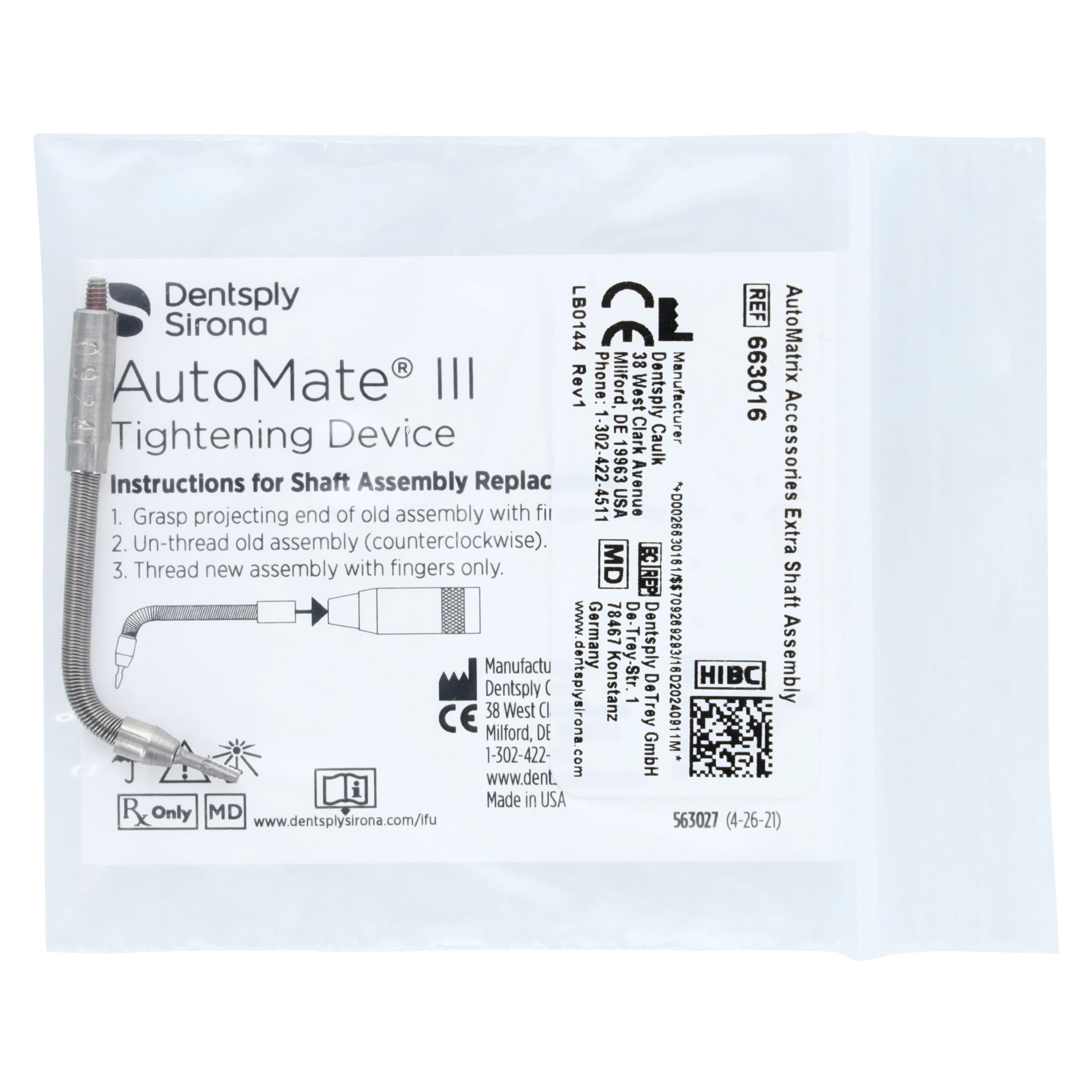 AutoMatrix AutoMate III Extra Shaft Assembly, 663016 thumbnail 3