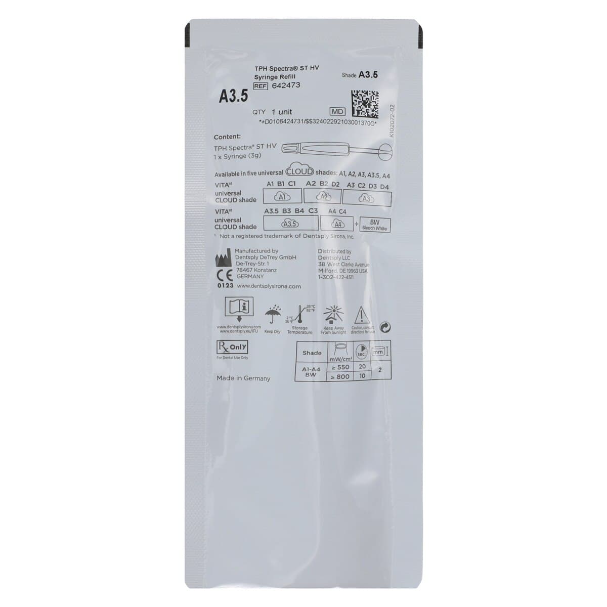TPH Spectra ST Universal Composite Restorative Syringe Refill, High Viscosity, Shade A3.5, 3g, 642473 thumbnail 2