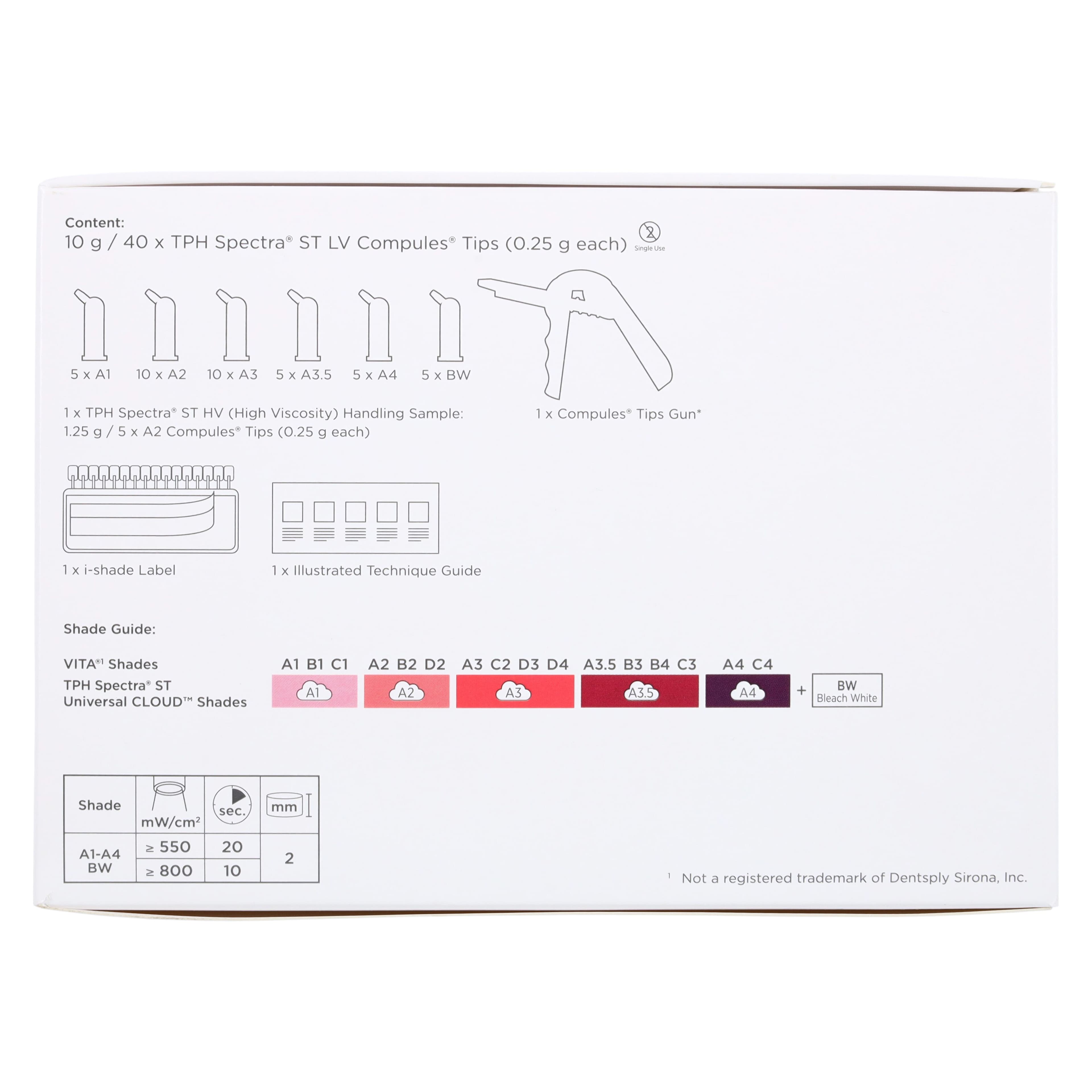 TPH Spectra ST Universal Composite, Low Viscosity, Intro Kit, 40 x 0.25 g Compules Tips, 642000 thumbnail 13