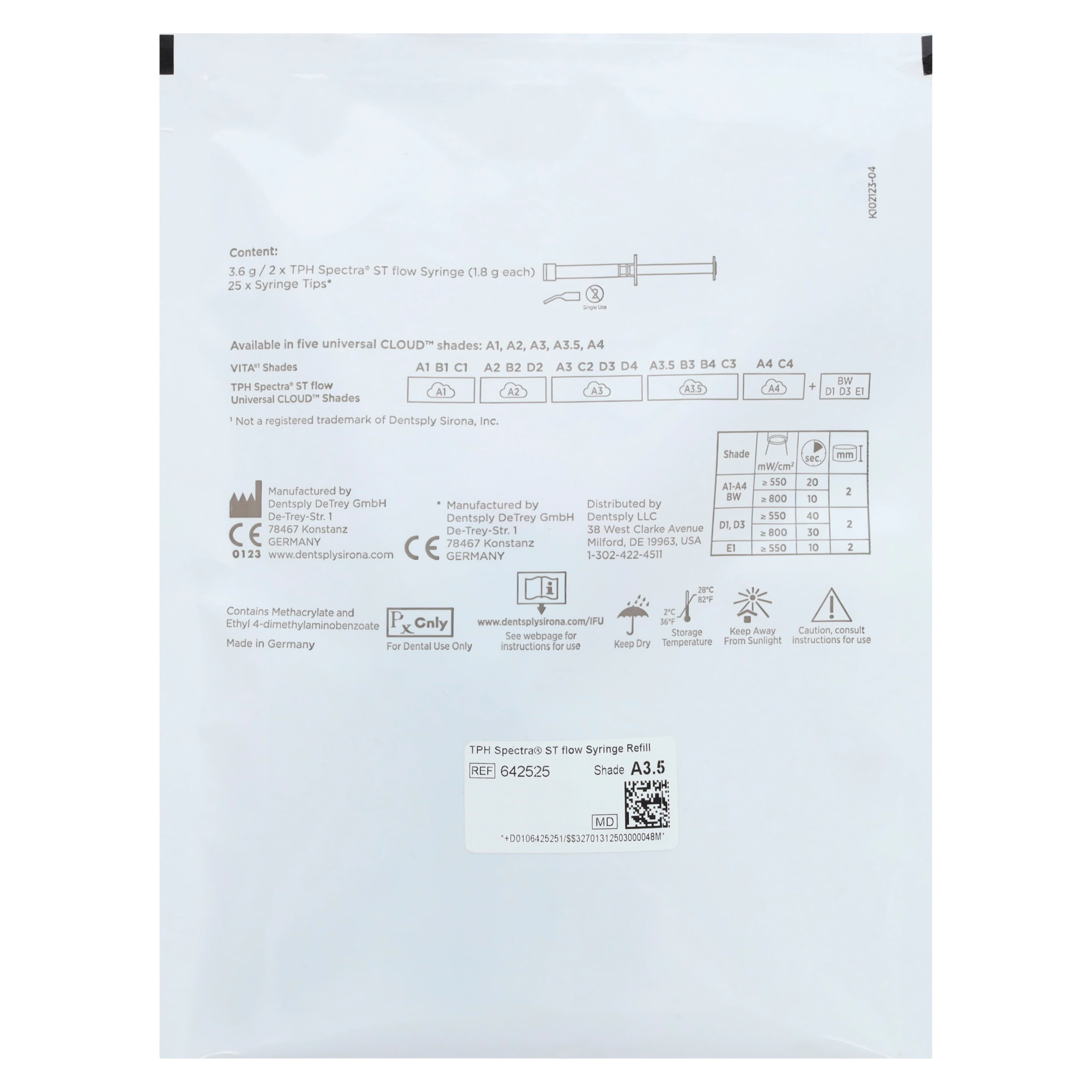 TPH Spectra ST Flow Flowable Composite Restorative Syringe Refill, Shade A3.5, 1.8 g, 2 Syringes & 25 Tips, 642525 thumbnail 2