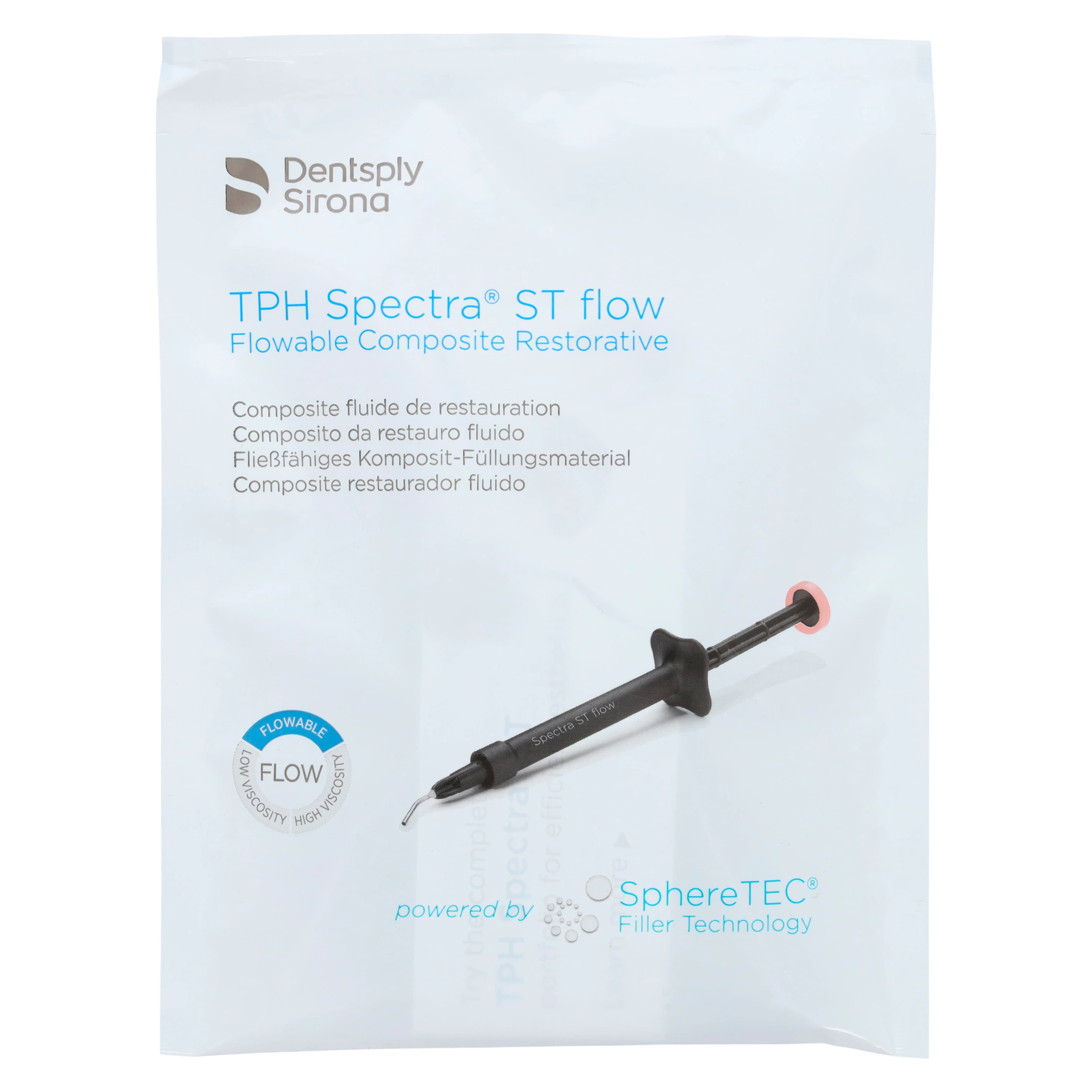 TPH Spectra ST Flow Flowable Composite Restorative Syringe Refill, Shade BW (Bleach White), 1.8 g, 2 Syringes/Box, 25 Tips, 642526 - TPH Spectra® ST Flowable Composite Restorative Syringe BW Pack of 2 - Image 1
