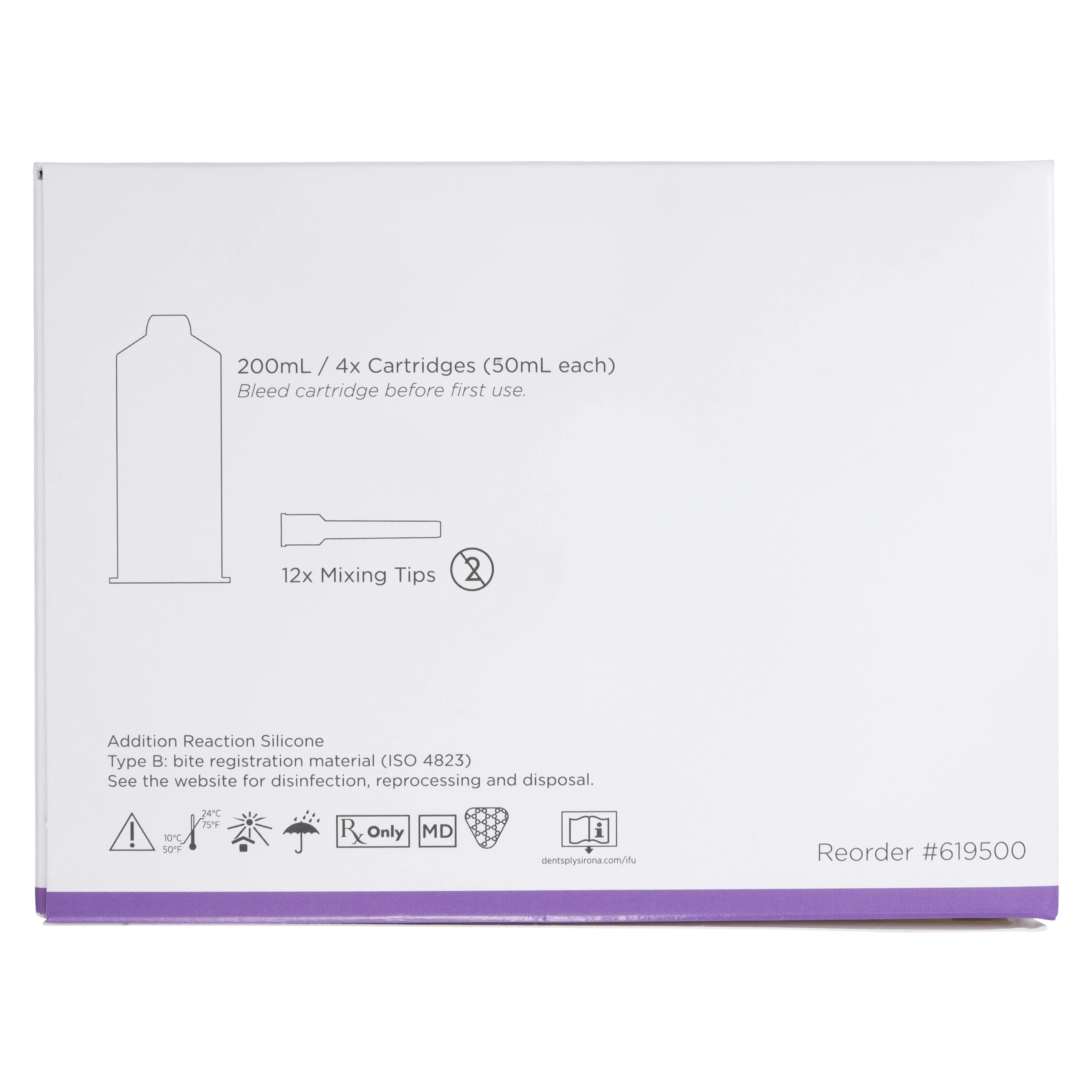 Regisil 2X VPS Bite Registration Material, Regular Set, 50 mL Cartridge Refill, Purple/Teal, 4/Pk, 619500 thumbnail 7