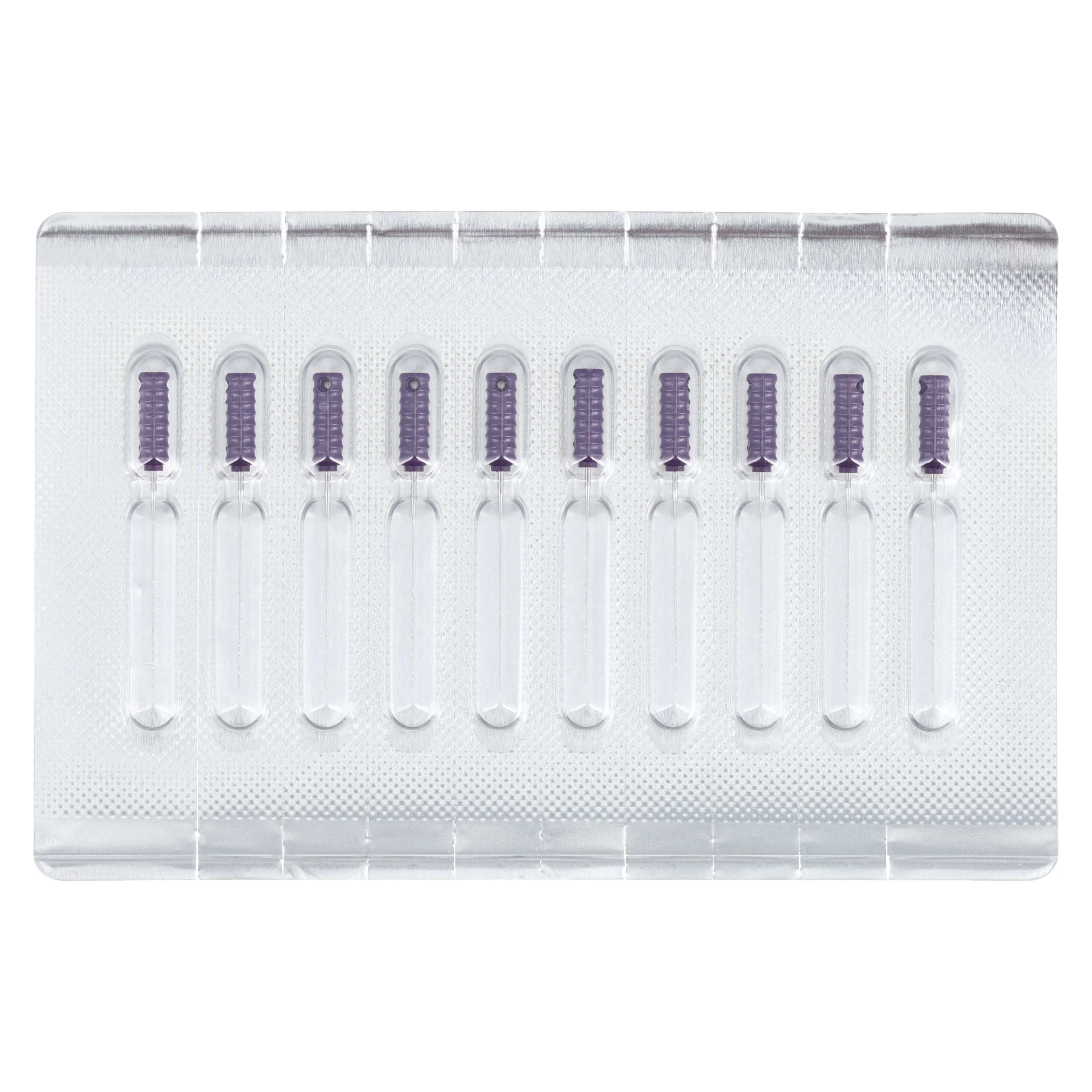 Dentsply Maillefer Barbed Broach, XXXX-Fine, Purple, 21 mm, Sterile, 10/Pkg, 689549 - XXXX-Fine Purple Barbed Broach 21mm Box of 10 - Image 1