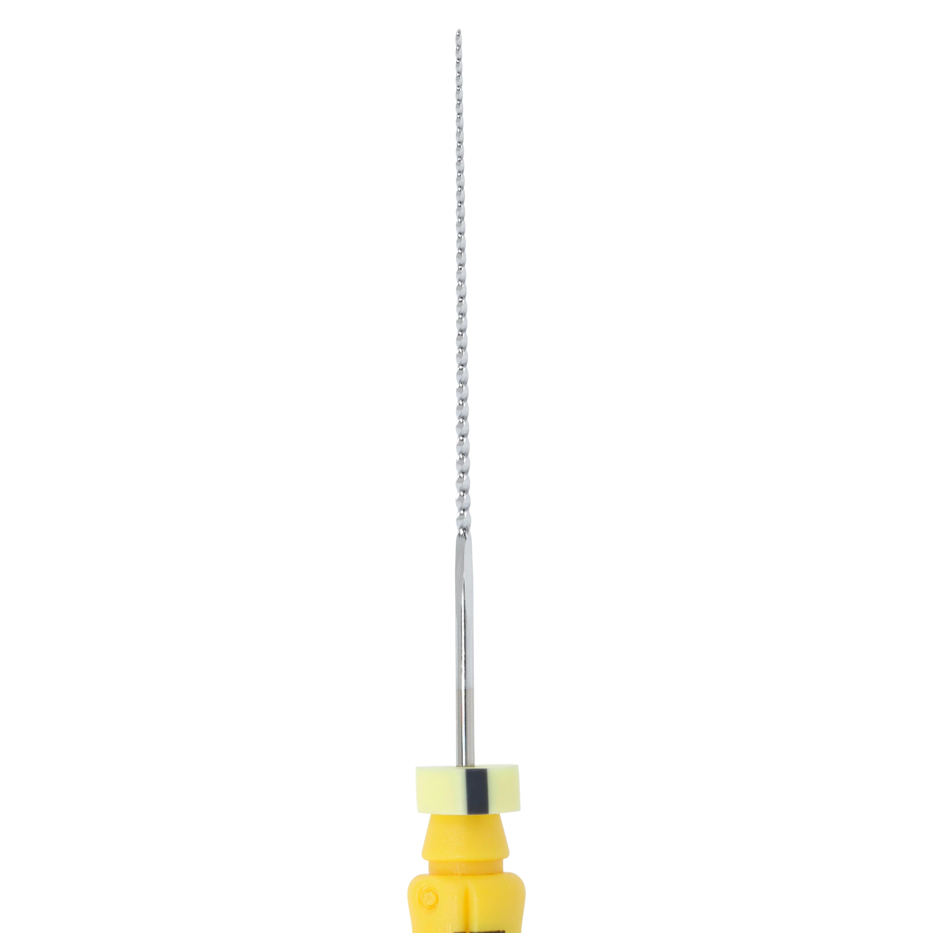 Dentsply Maillefer K-File #20 (Yellow), 25mm, Stainless Steel, Pack of 6, Ref 671133 thumbnail 2