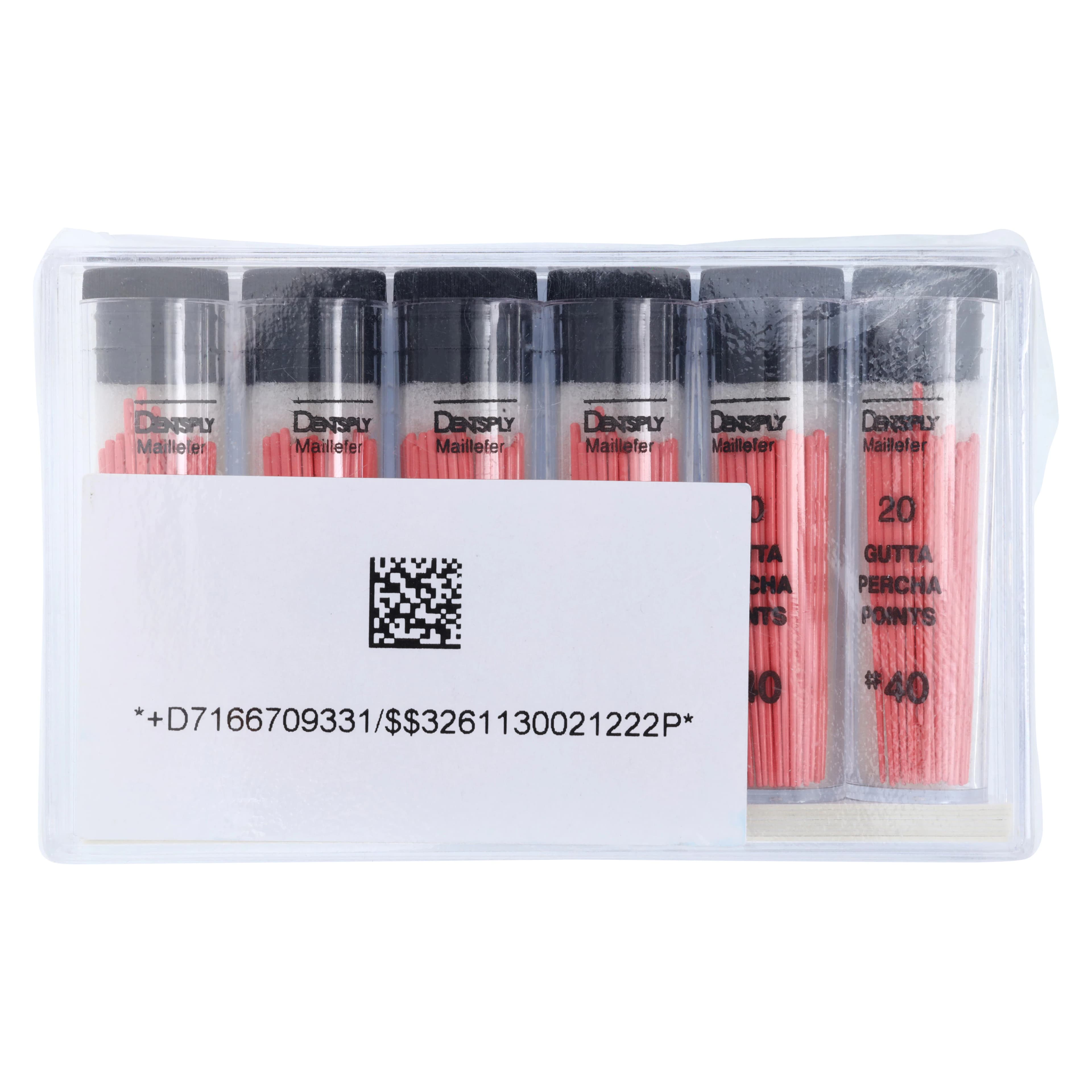 Dentsply Maillefer Gutta Percha Points, ISO #40, 0.02 Taper, Hand Rolled, Non-Colored, 30mm, 120 Points (6 Vials of 20), Ref 670933 thumbnail 2