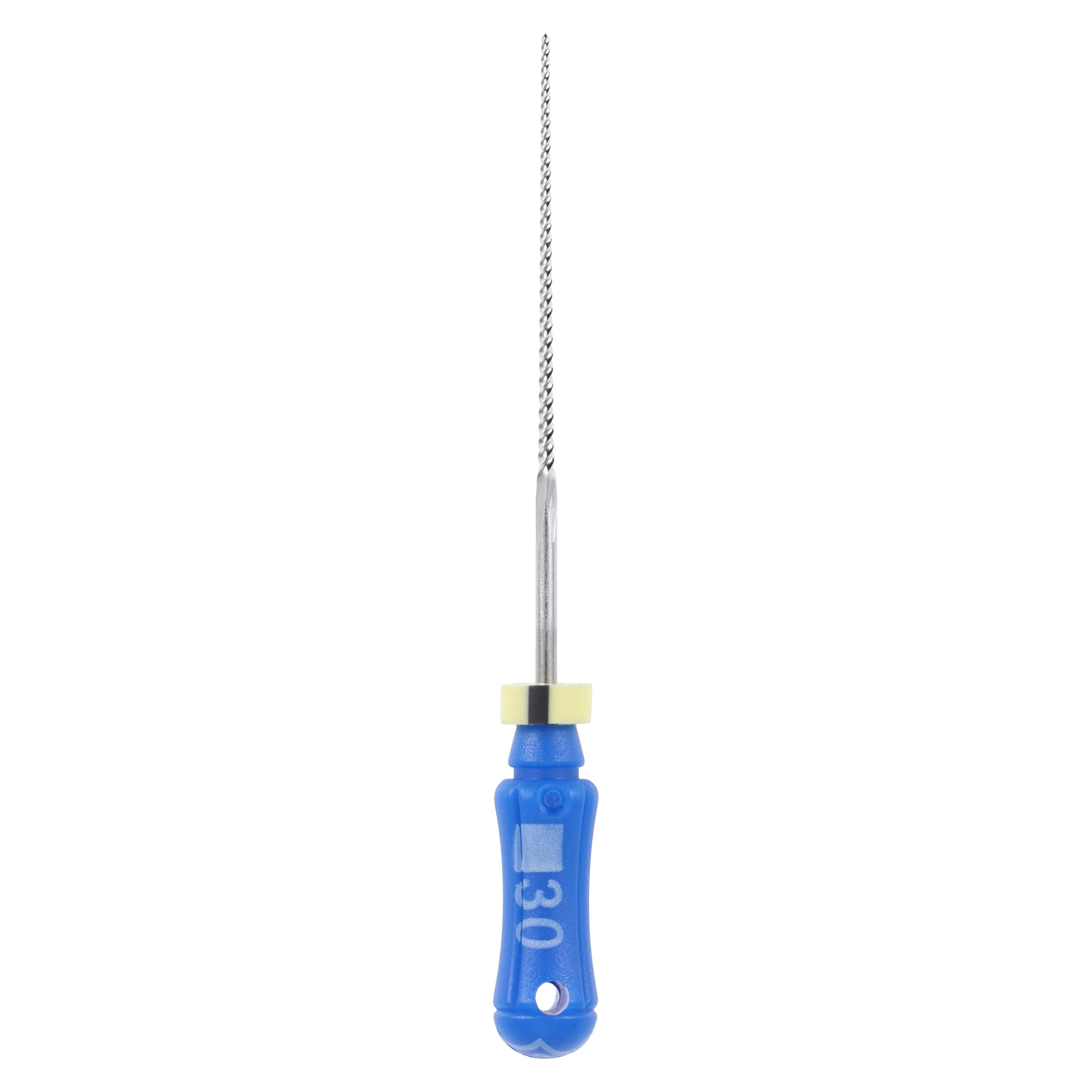 Dentsply Maillefer K-File, Stainless Steel, 25 mm, Size #30, Blue, 6/Pk, 671135 - K-File, Stainless Steel, 25 mm, # 30, Blue, 6/Pk - Image 1