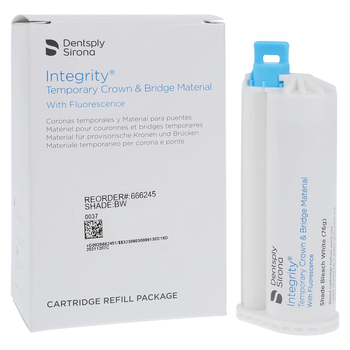 Integrity Temporary Crown & Bridge Material, Cartridge Refill, Bleach White, 76 g, 1/Pk, 666245 - Integrity Temporary C&B Material, Cartridge Refill, 76 g, BW, 1/Pk, 666245 - Image 1