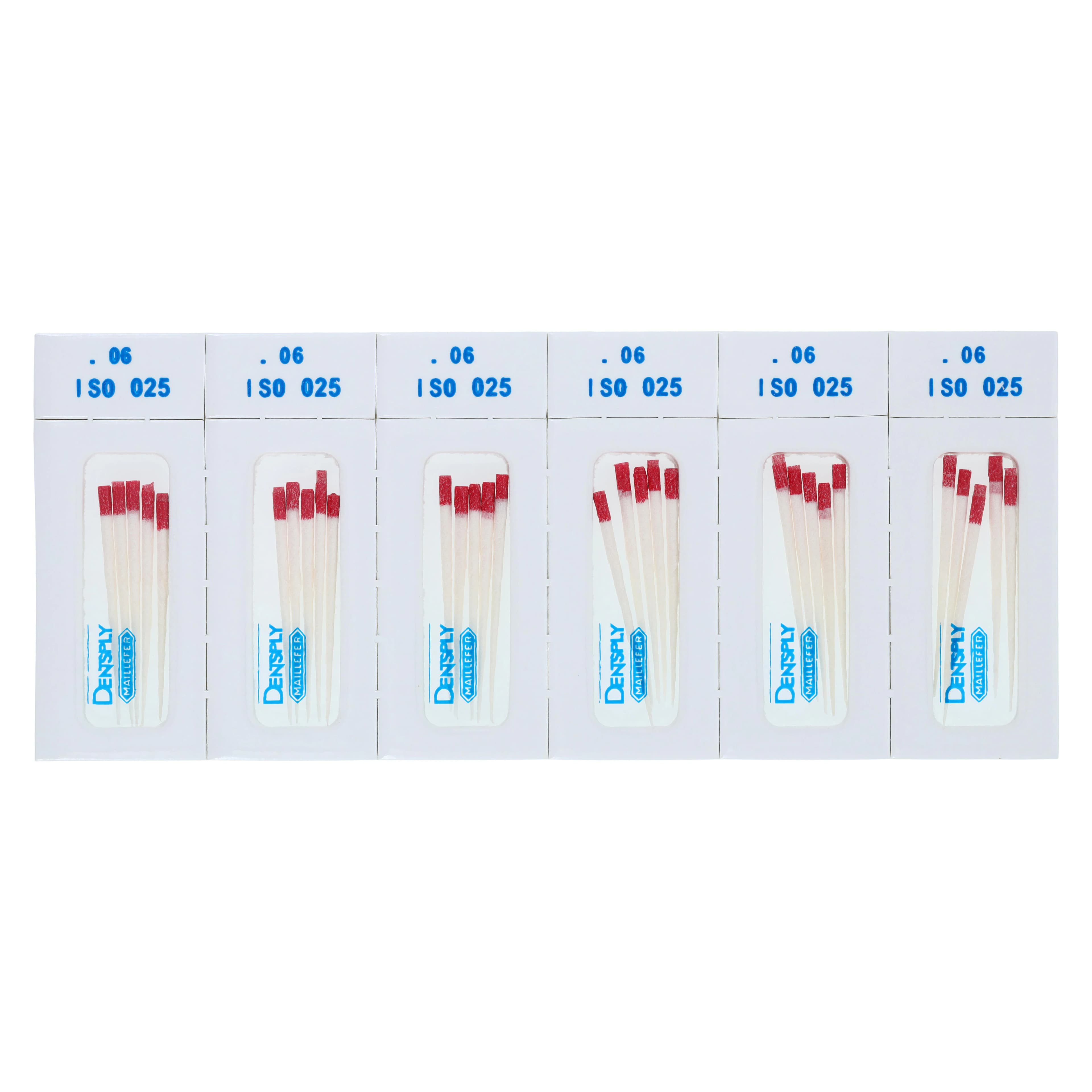 Dentsply Maillefer Absorbent Paper Points, Sterile, .06 Taper, ISO #25, Red, 180/Pack, 670195 thumbnail 2