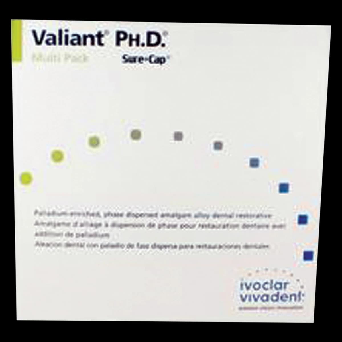Valiant Ph.D. Sure Cap Amalgam Alloy Capsules, Triple Spill (800 mg), Regular Set, Blue, 500/Box, NA6050431 - Valiant Ph.D 3 Spill 500/Pack NA6050431 - Image 1