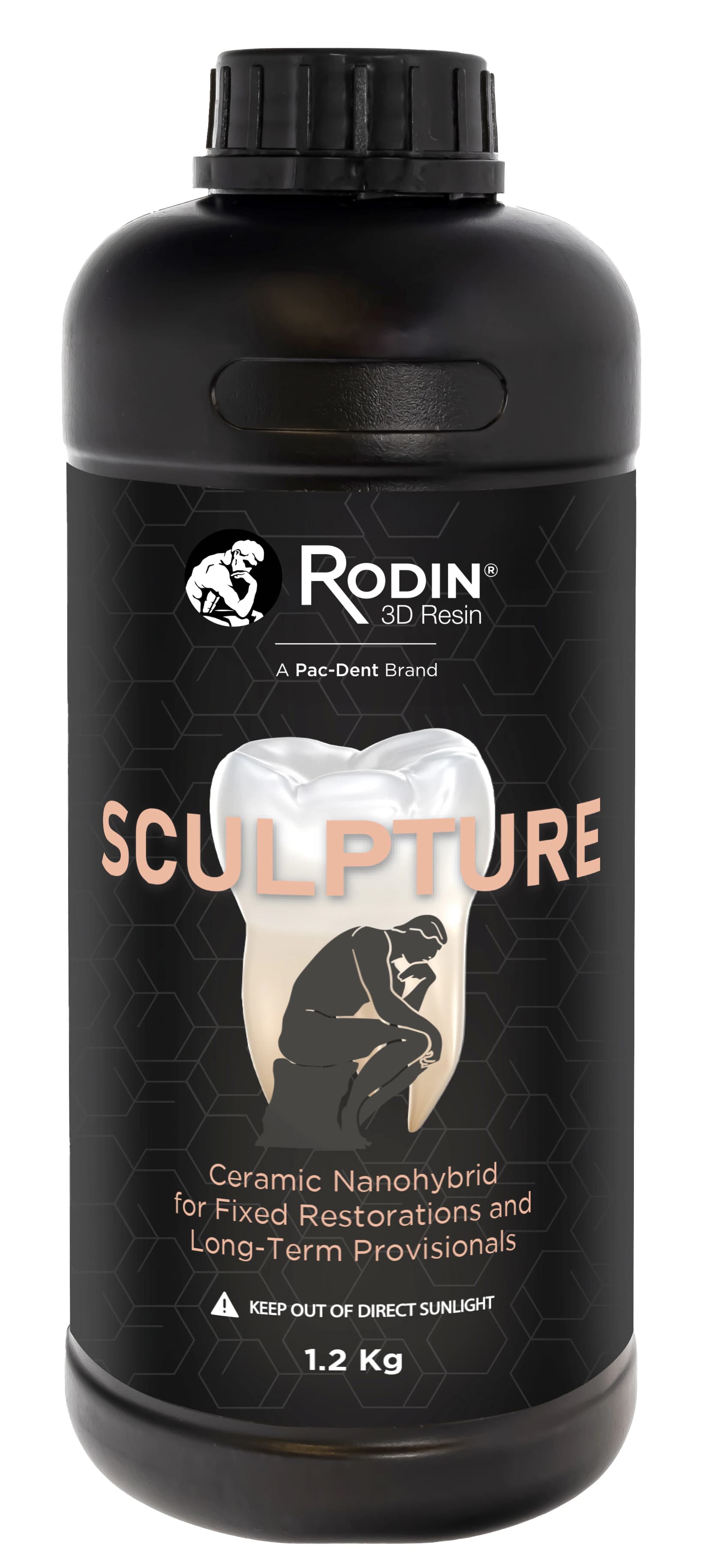 Rodin™ Sculpture Ceramic Nanohybrid, Shade B3, 600g Bottle, 3DR-CNR-B3-600 - Rodin™ Sculpture B3 600g Bottle - Image 1