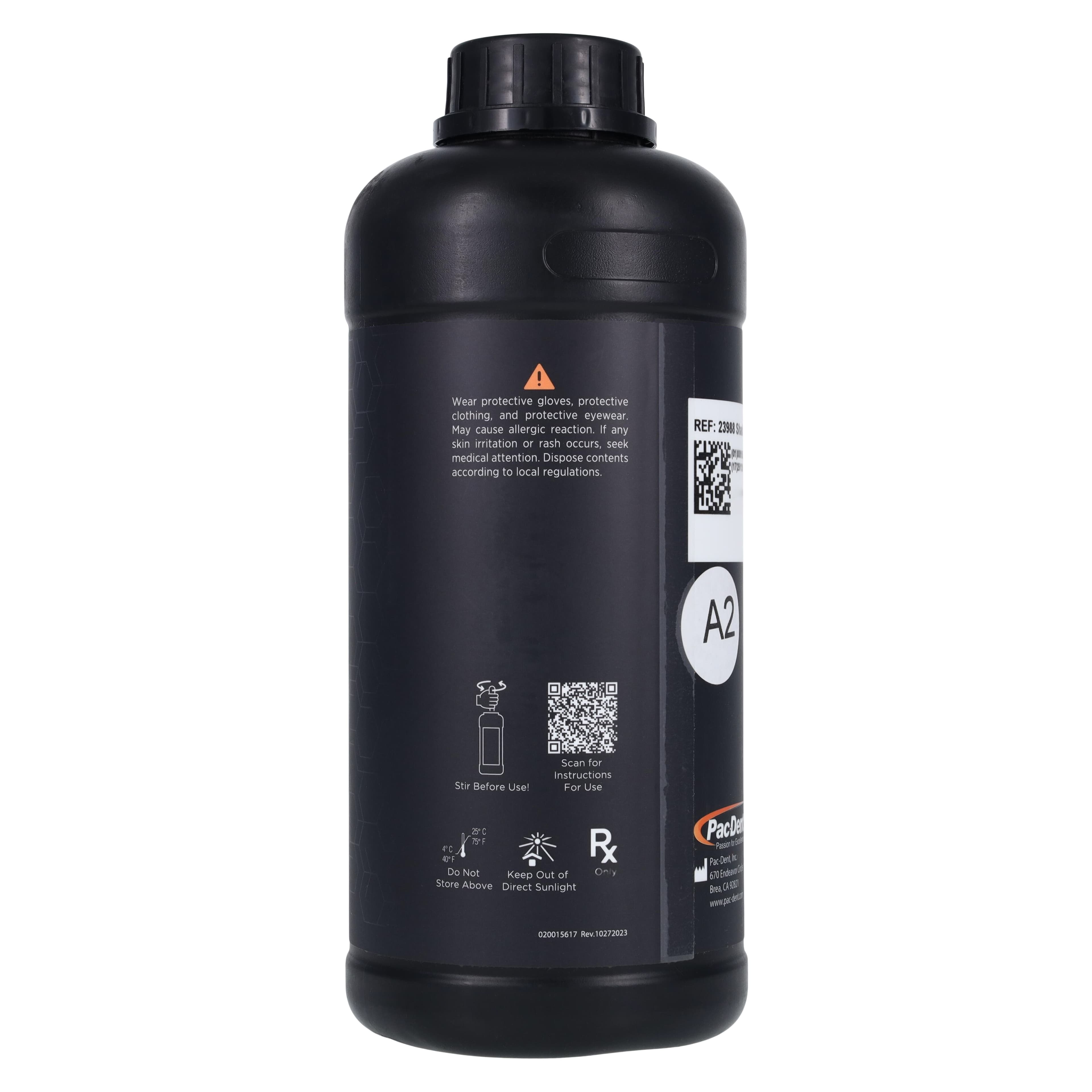 Rodin Titan Ceramic Nanohybrid 3D Print Resin, Shade A2, 1.2kg Bottle, 23988 thumbnail 3